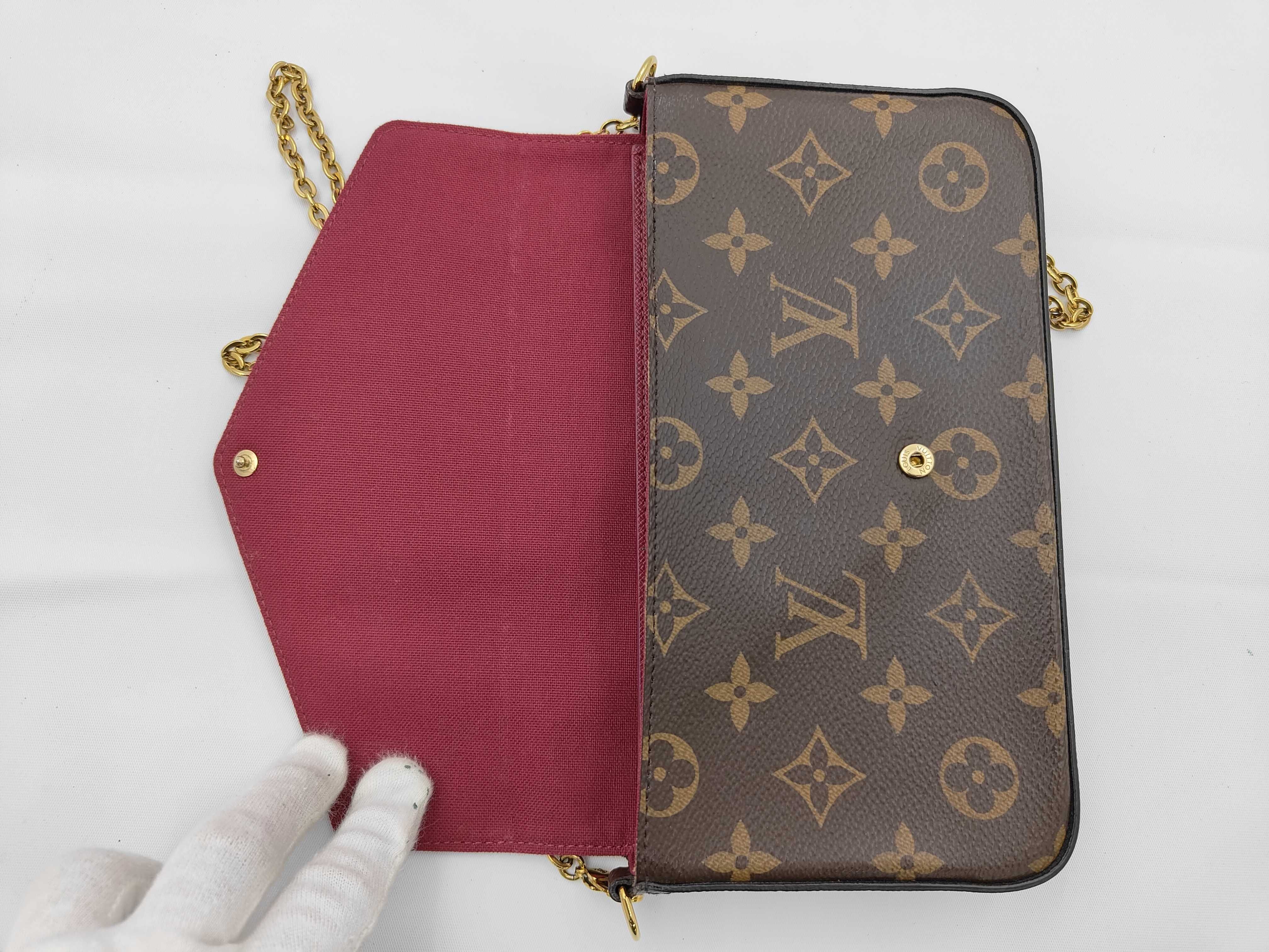 Monogram Pochette Felicie Chain Shoulder Bag — view 10