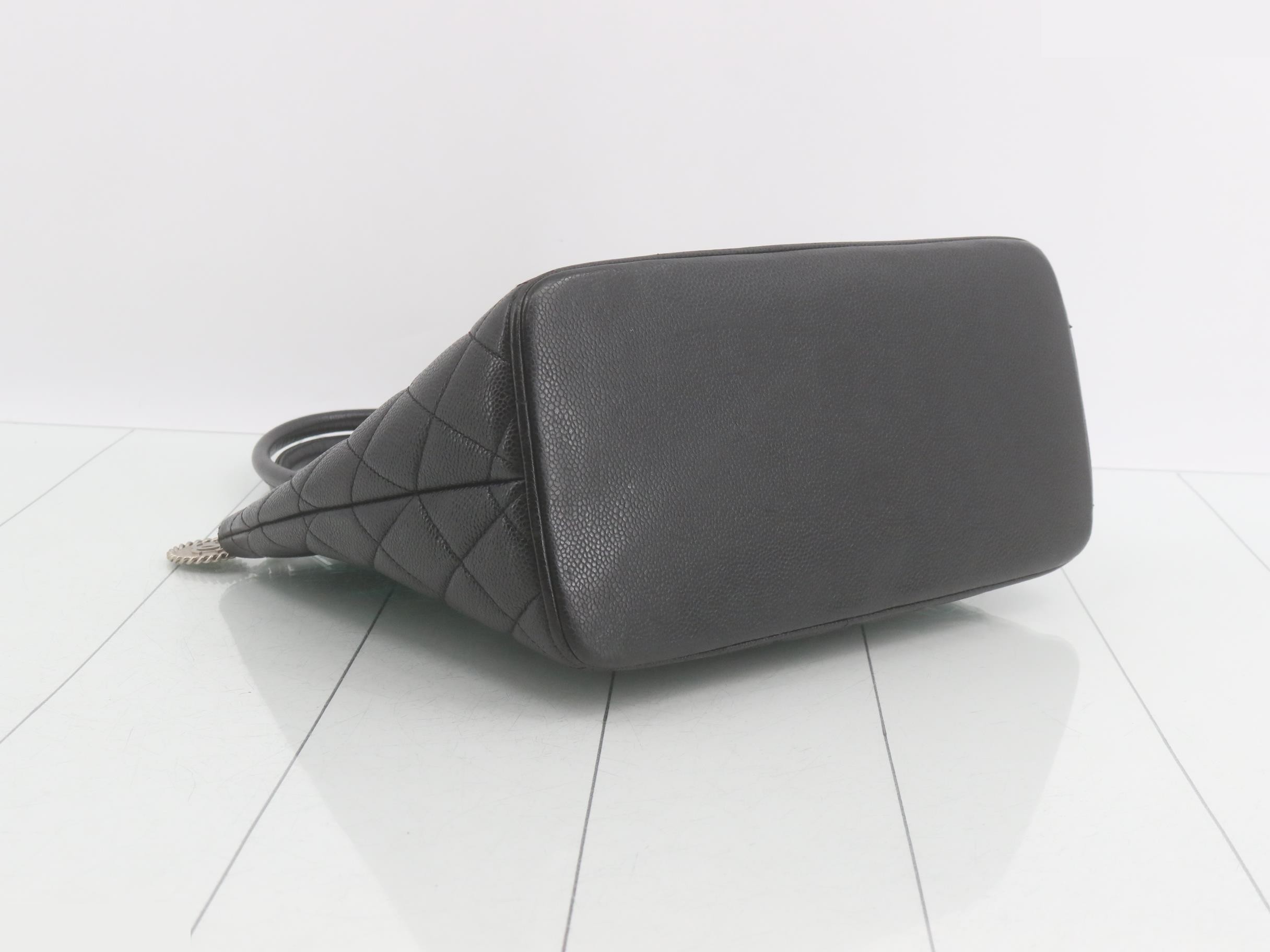 Reissue tote bag, caviar leather, Coco Mark, handbag, black — view 5