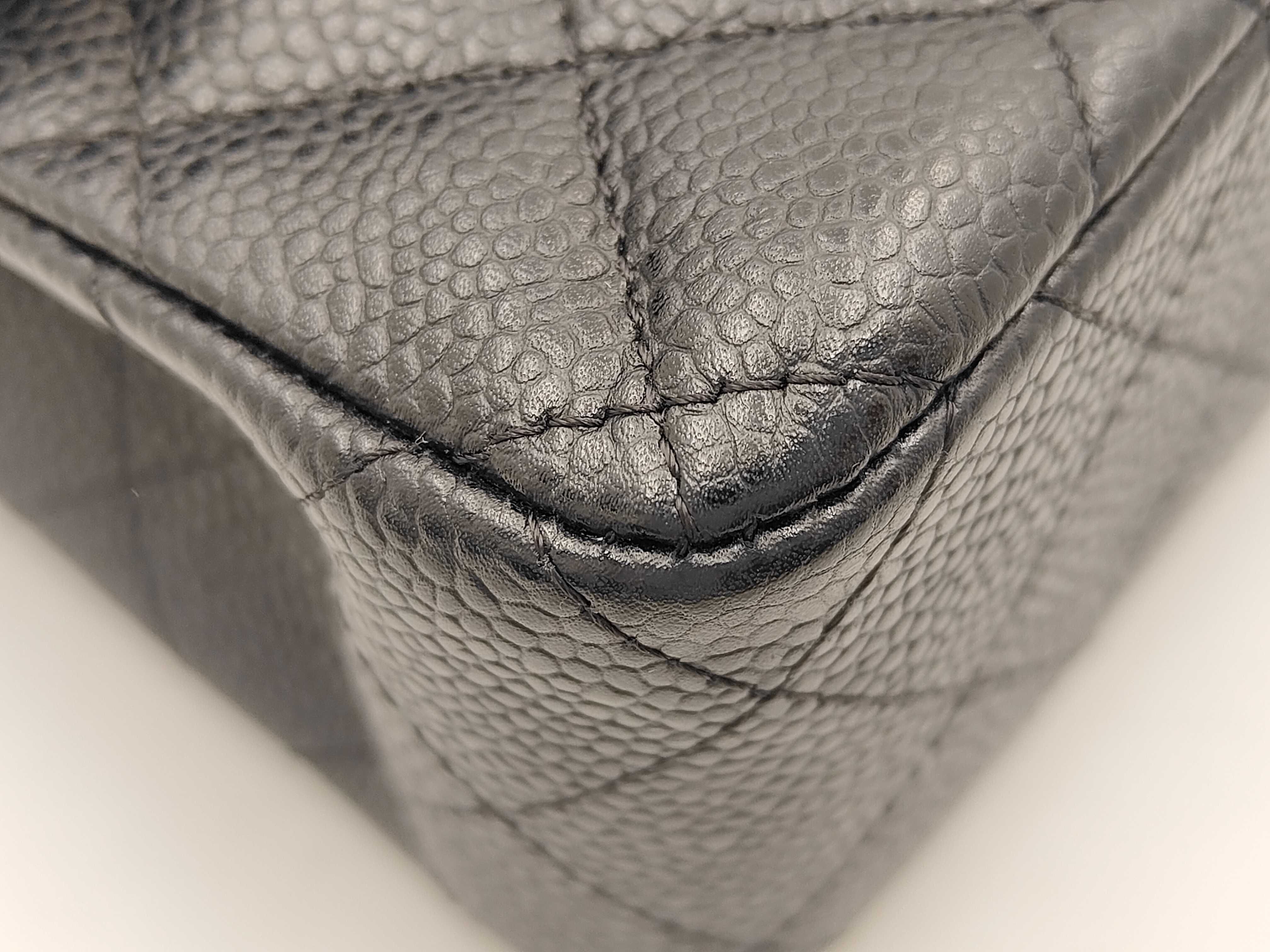 W-Flap 23 Chain Shoulder Bag, Matelassé Caviar Leather, Black, SS Shoulder Bag — view 6