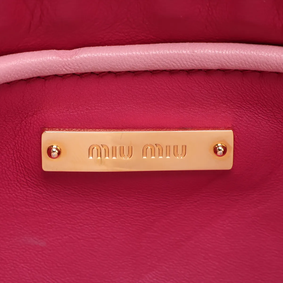 Madras Leather 2-Way Handbag Pink — view 14