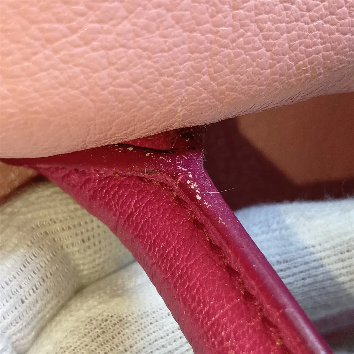 Madras Leather 2-Way Handbag Pink — view 15