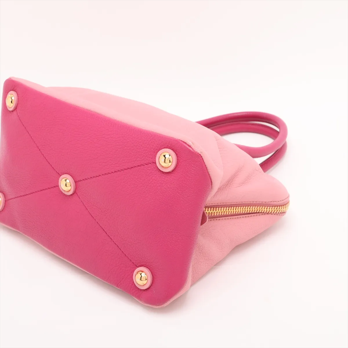 Madras Leather 2-Way Handbag Pink — view 3