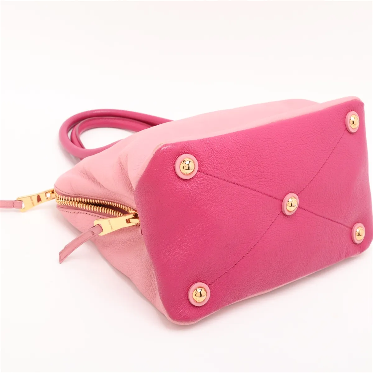 Madras Leather 2-Way Handbag Pink — view 4