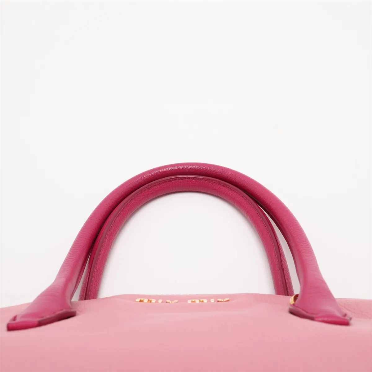 Madras Leather 2-Way Handbag Pink — view 6
