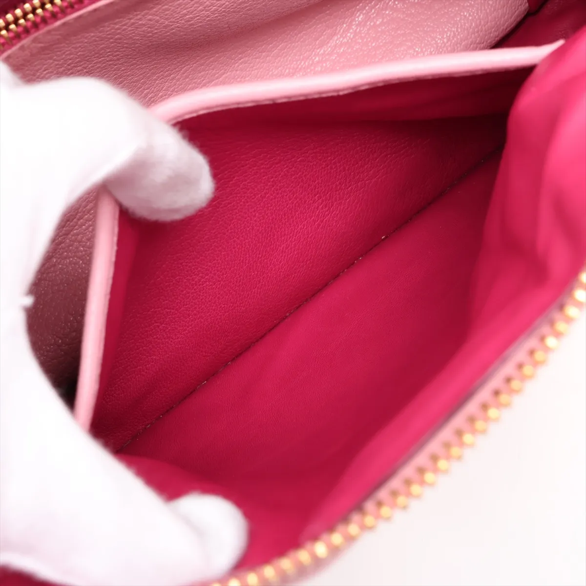 Madras Leather 2-Way Handbag Pink — view 9