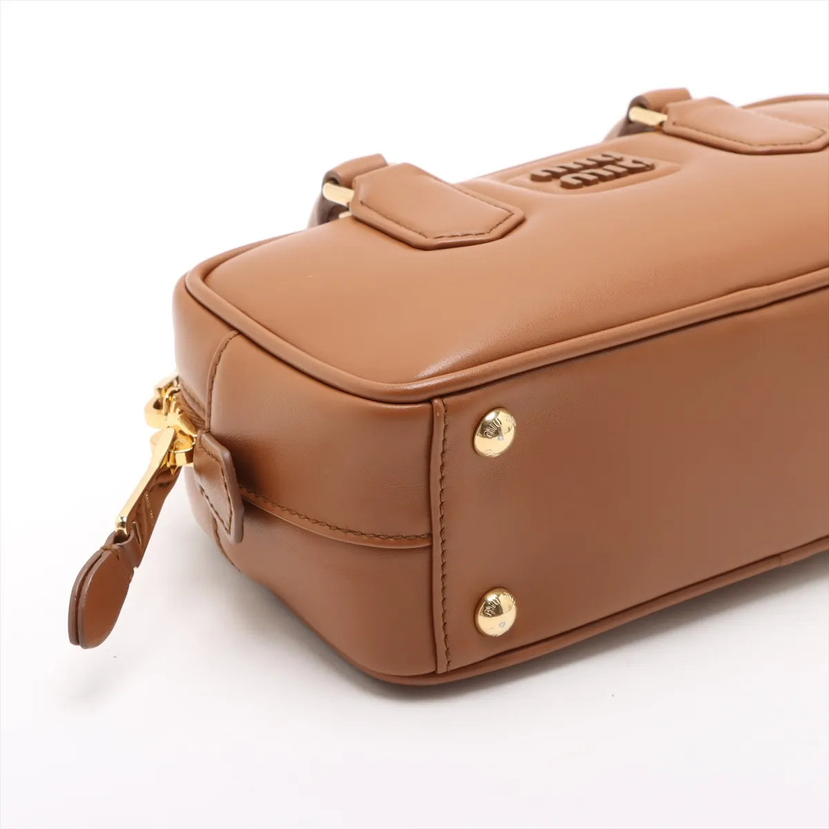 Arcadi Leather 2-Way Handbag Brown — view 4