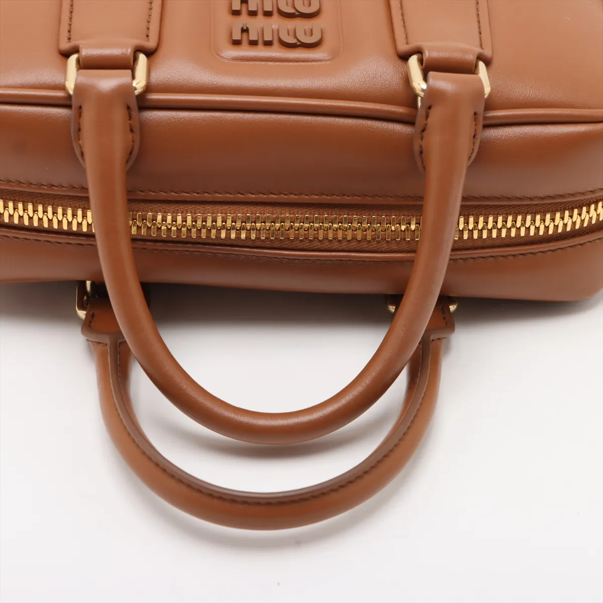 Arcadi Leather 2-Way Handbag Brown — view 5