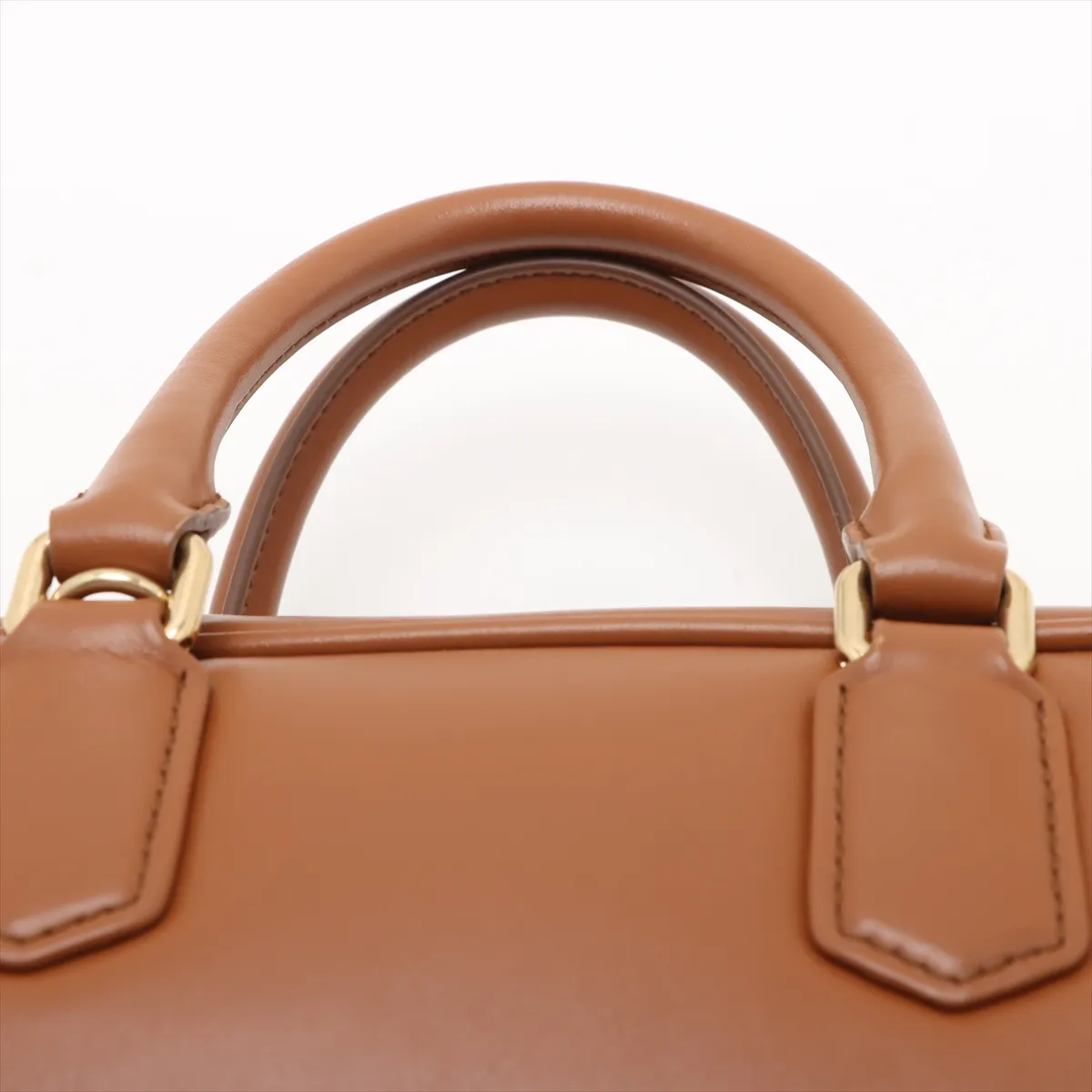 Arcadi Leather 2-Way Handbag Brown — view 6
