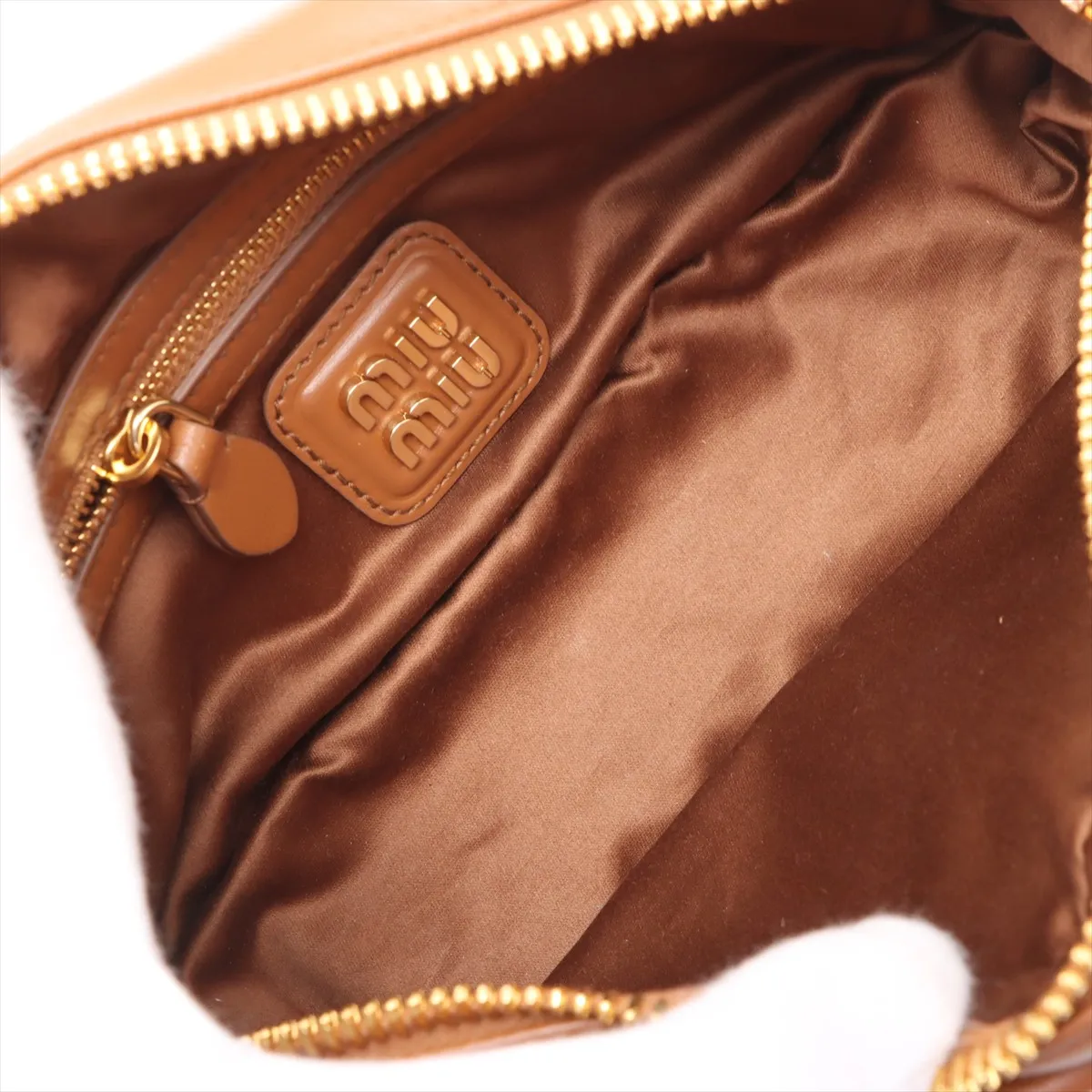 Arcadi Leather 2-Way Handbag Brown — view 8