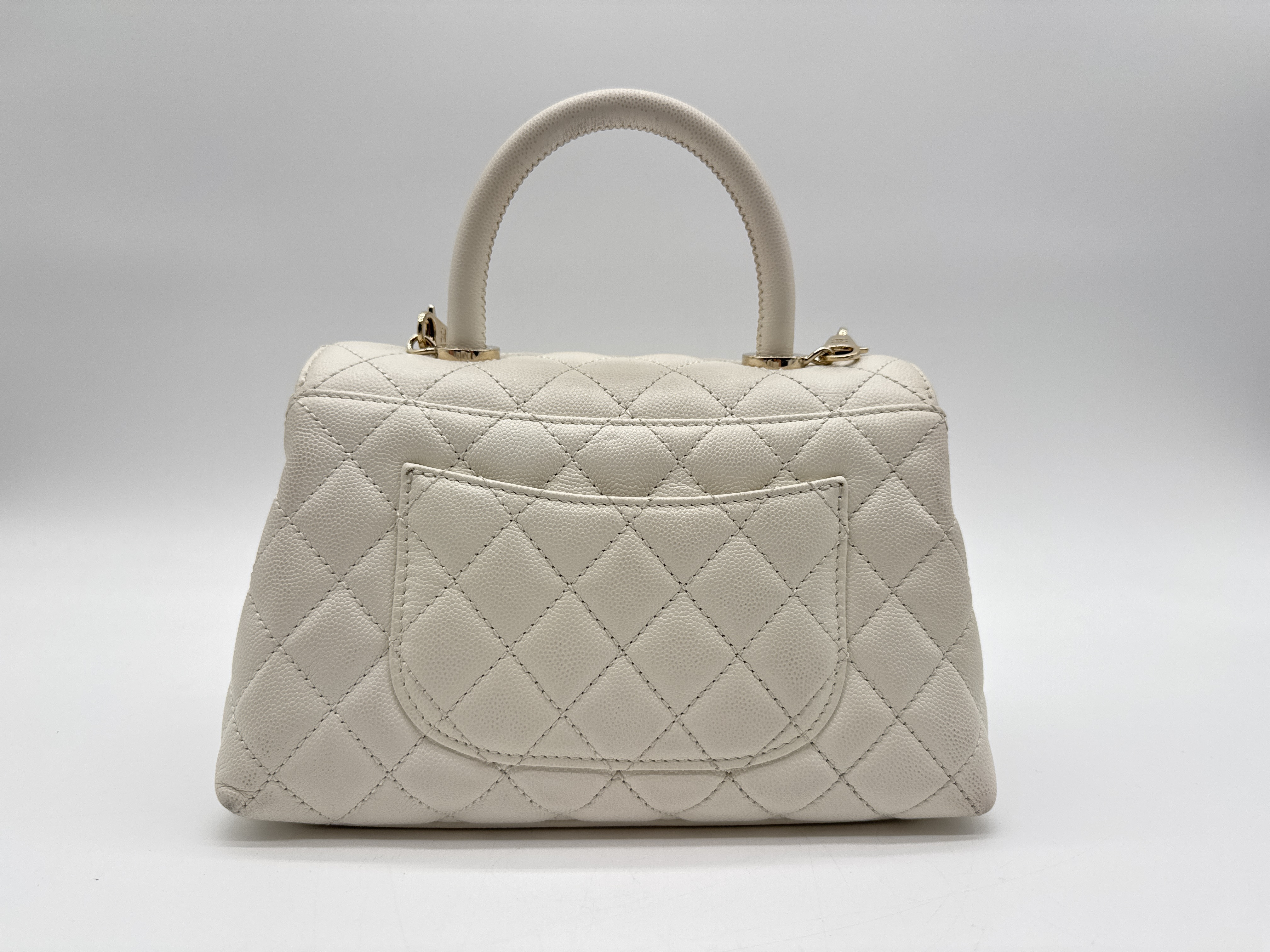 Caviar Skin Coco Handle Shoulder Bag — view 2