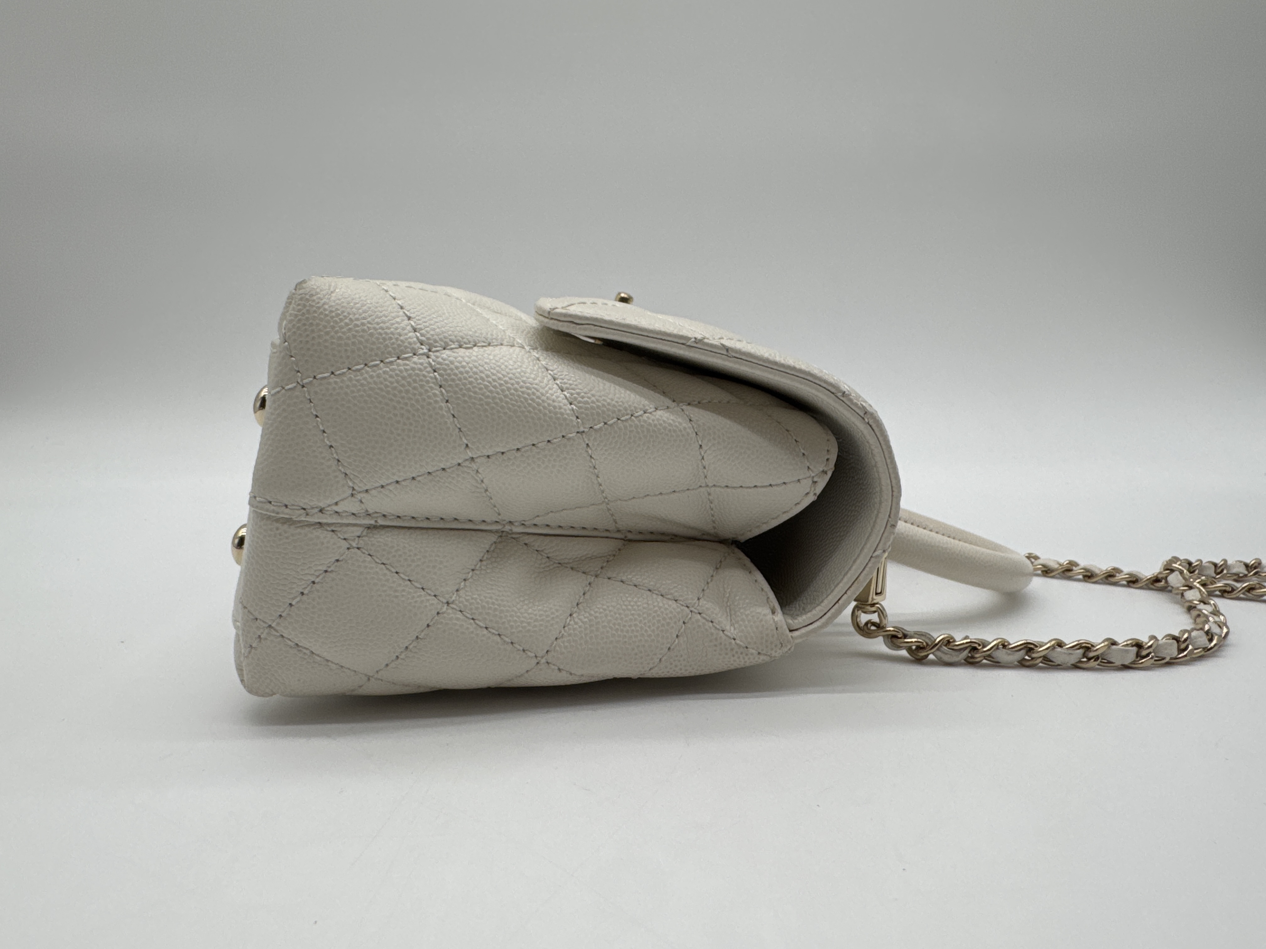 Caviar Skin Coco Handle Shoulder Bag — view 3