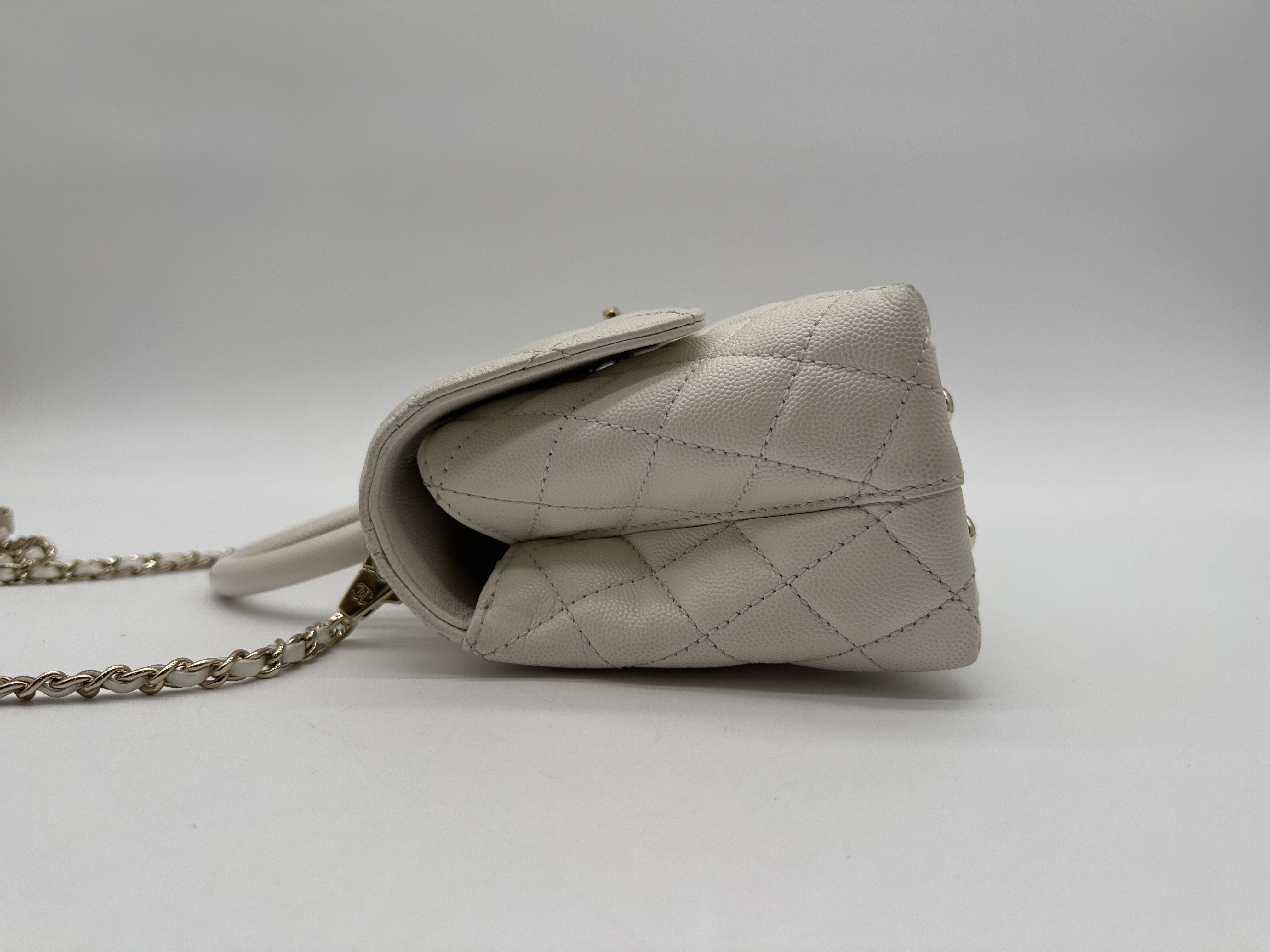 Caviar Skin Coco Handle Shoulder Bag — view 4