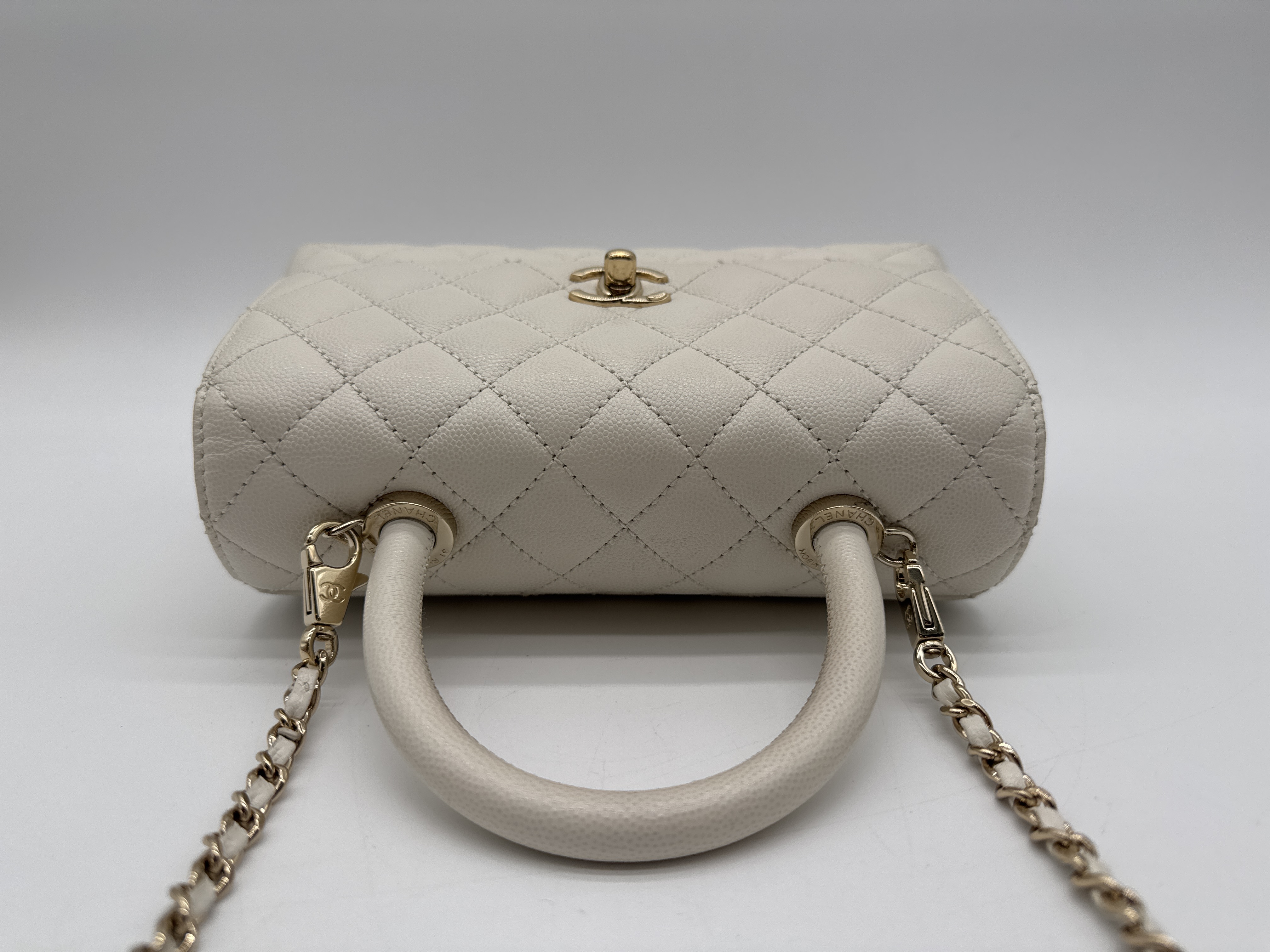 Caviar Skin Coco Handle Shoulder Bag — view 5