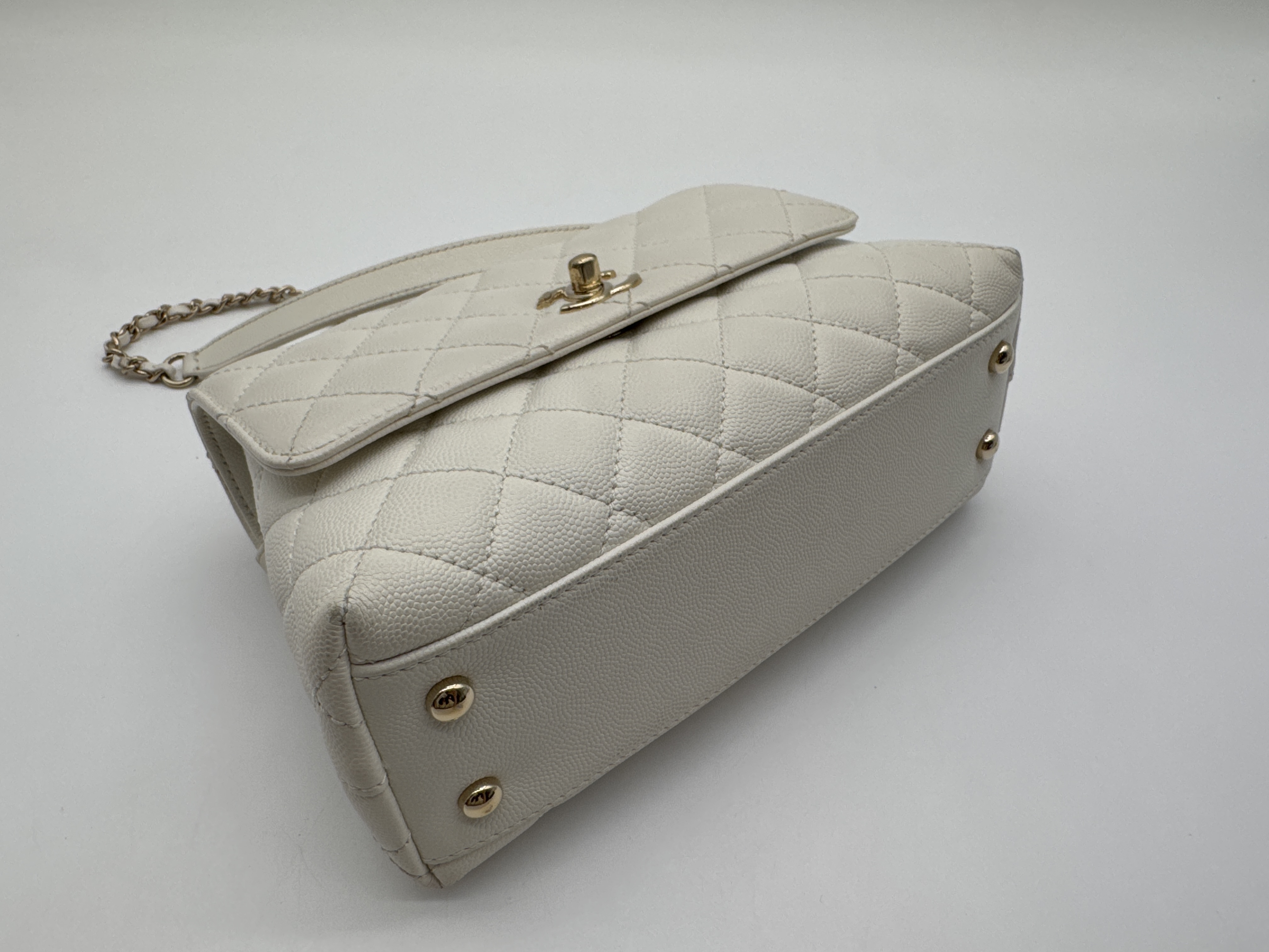 Caviar Skin Coco Handle Shoulder Bag — view 6