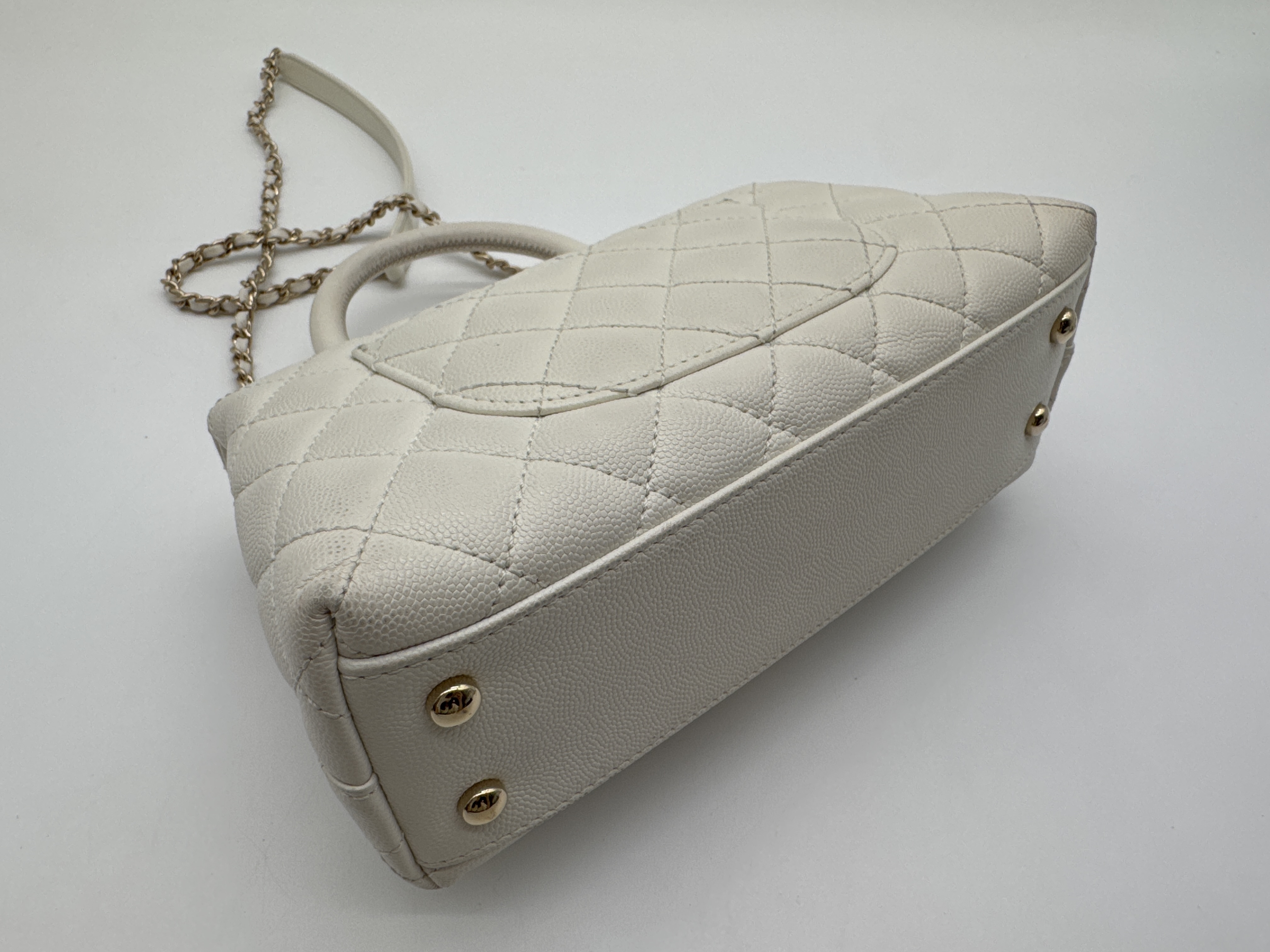 Caviar Skin Coco Handle Shoulder Bag — view 7