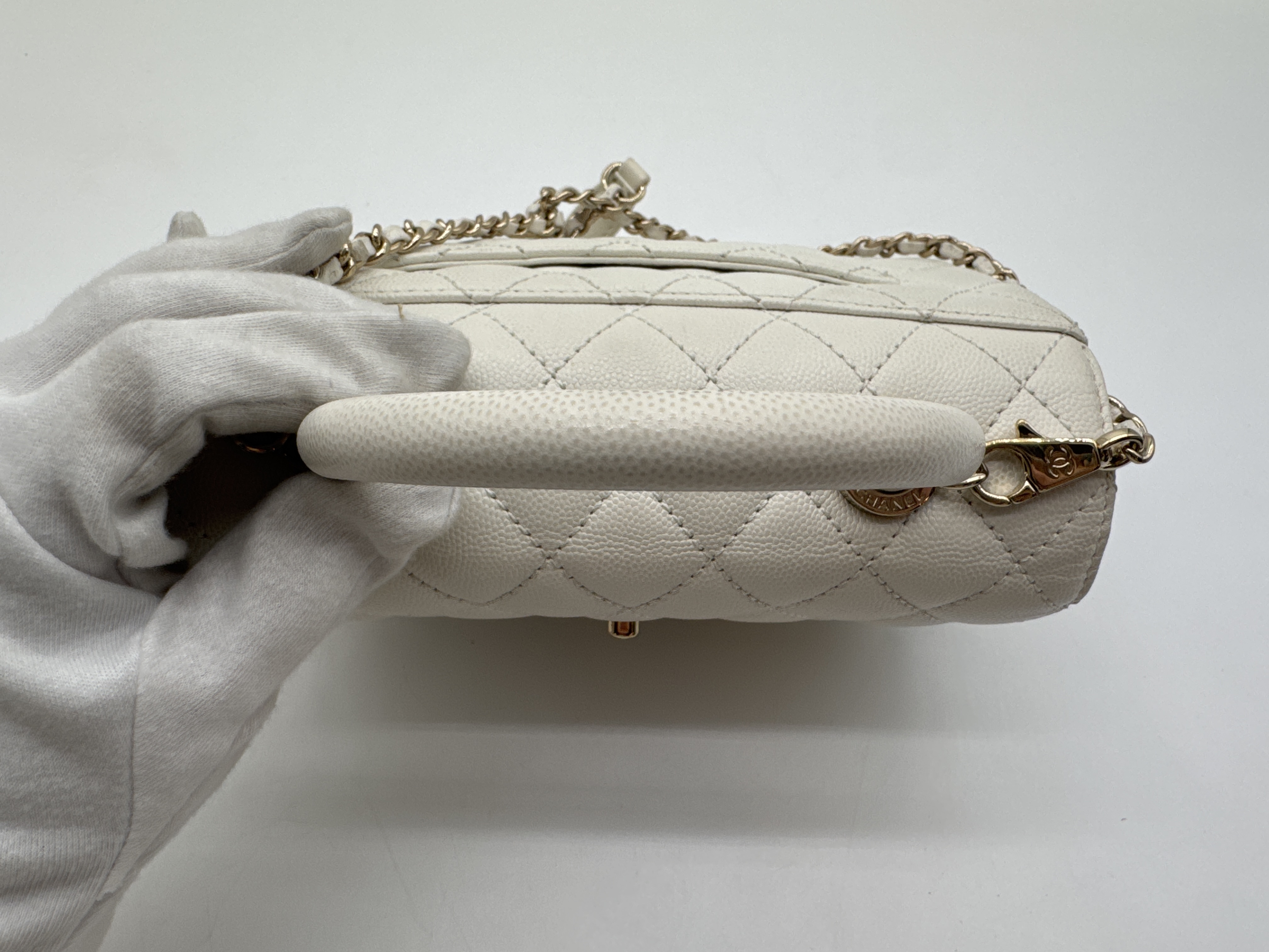 Caviar Skin Coco Handle Shoulder Bag — view 8