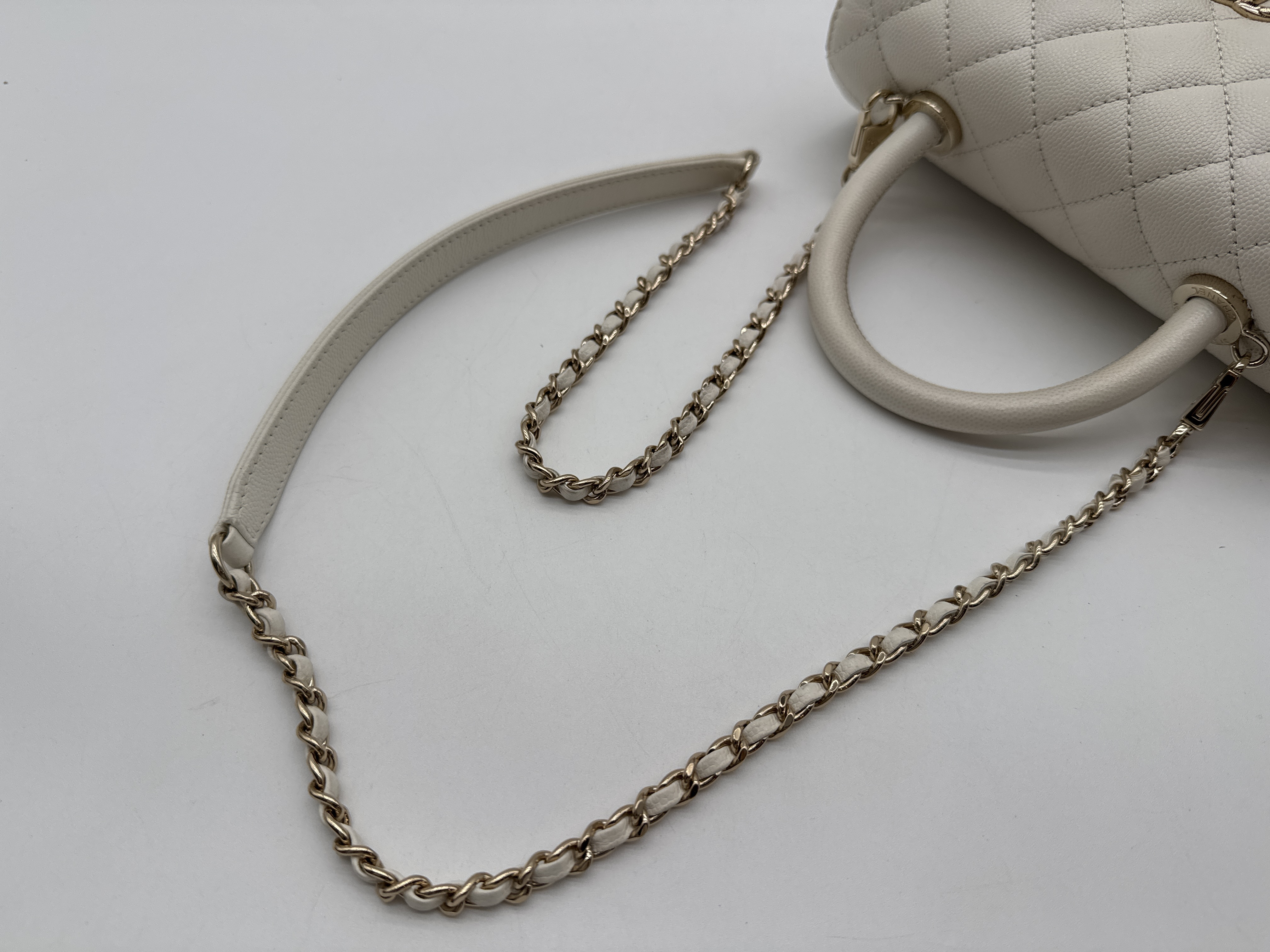Caviar Skin Coco Handle Shoulder Bag — view 9