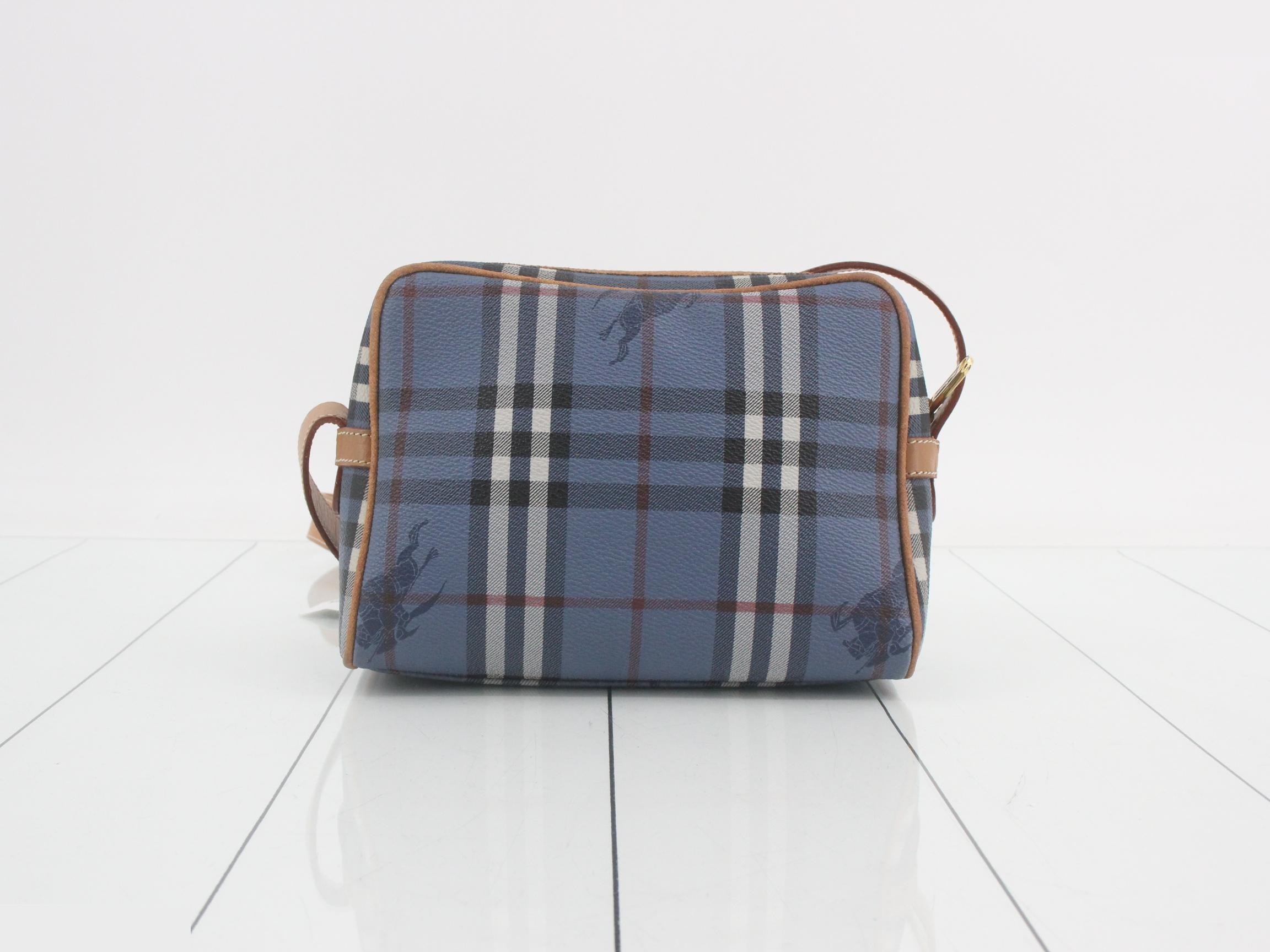 women's shoulder bag, blue, small, leather, crossbody style. — view 2