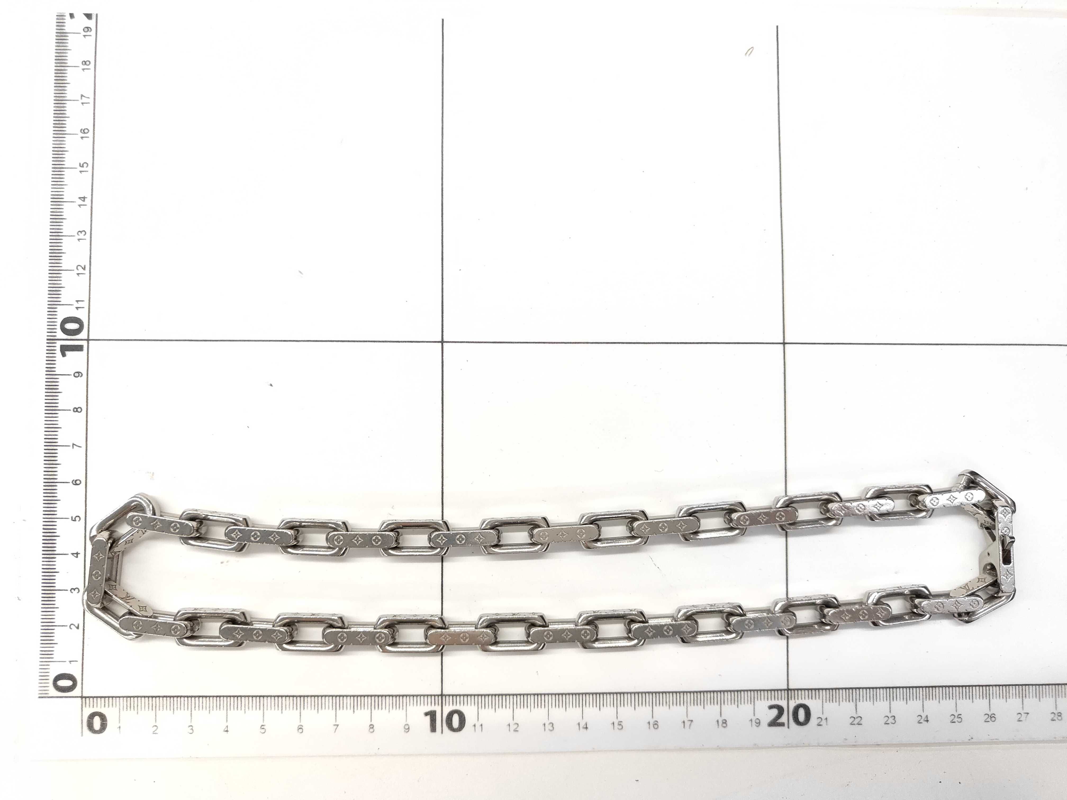 Monogram Collier Chain Silver Necklace — view 5