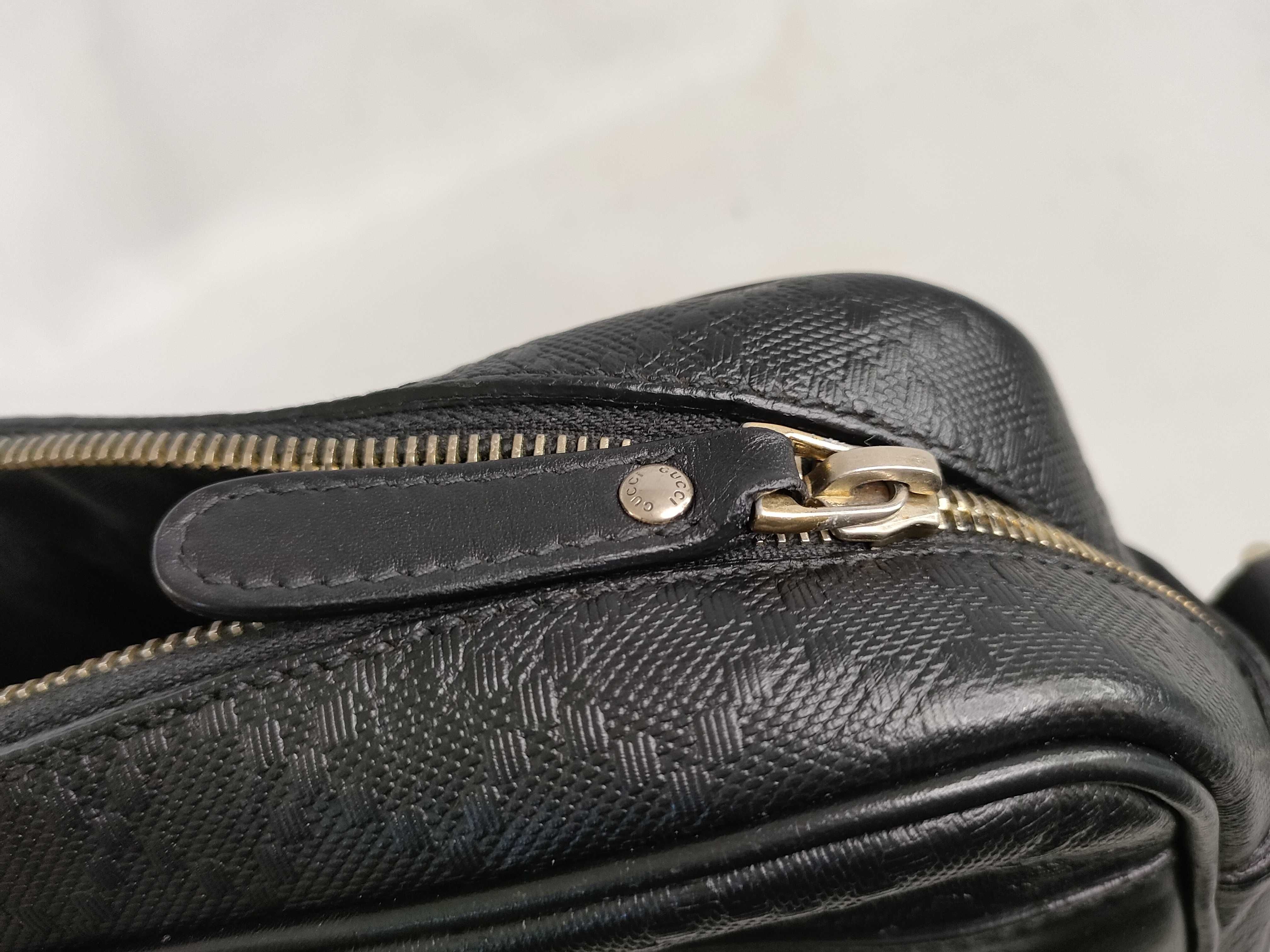 Diamante Leather Shoulder Bag, Black, Serial Number — view 13