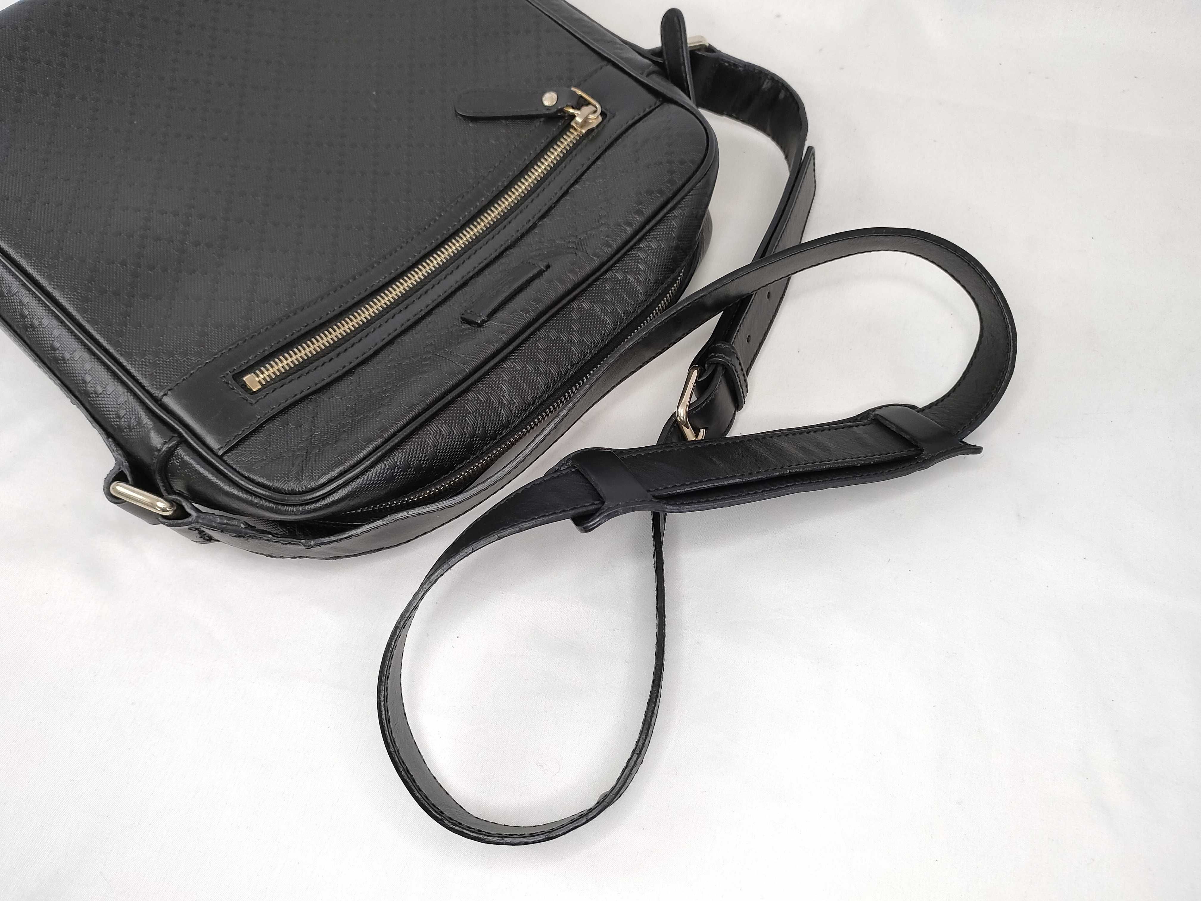Diamante Leather Shoulder Bag, Black, Serial Number — view 3