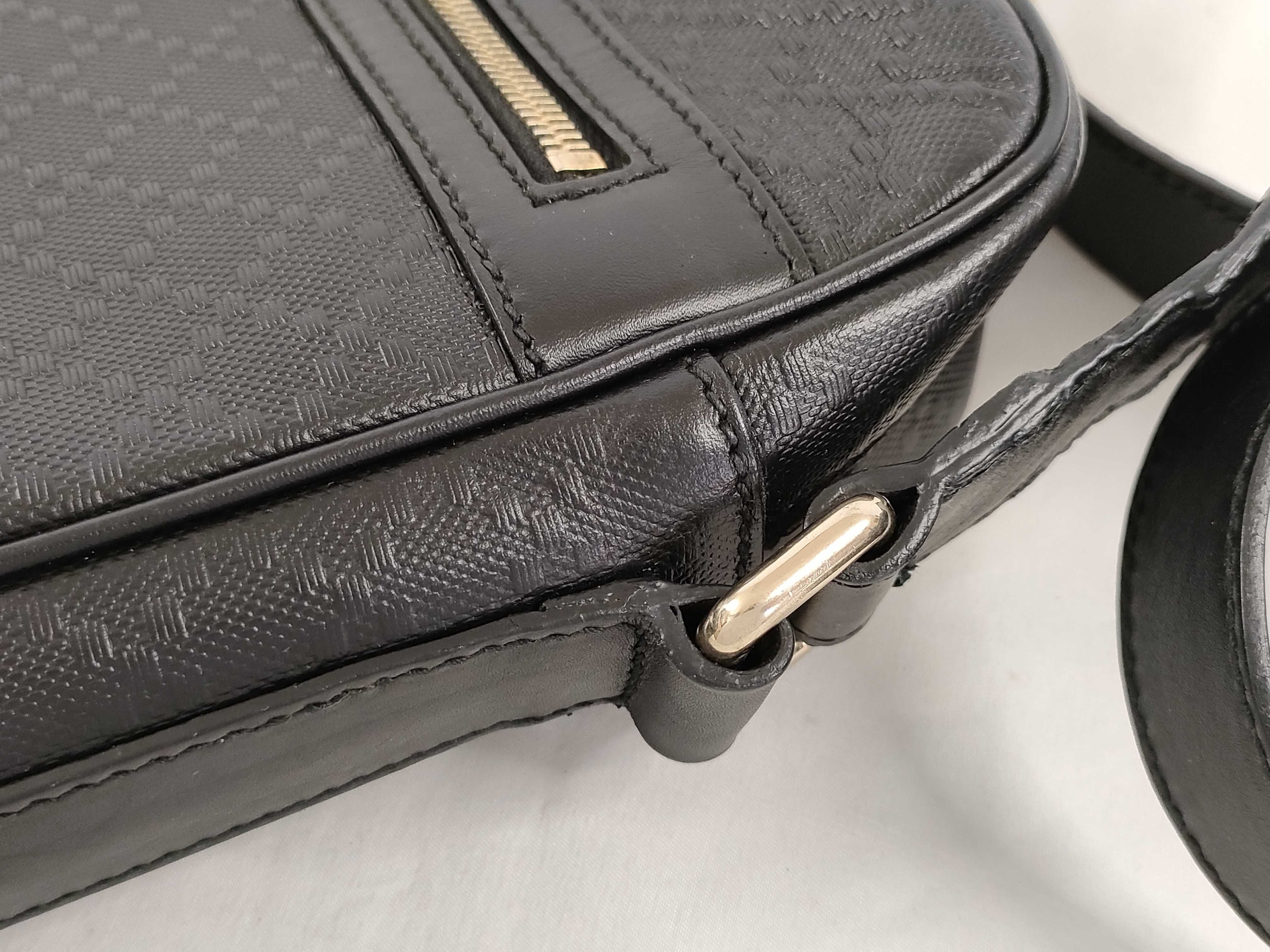 Diamante Leather Shoulder Bag, Black, Serial Number — view 5