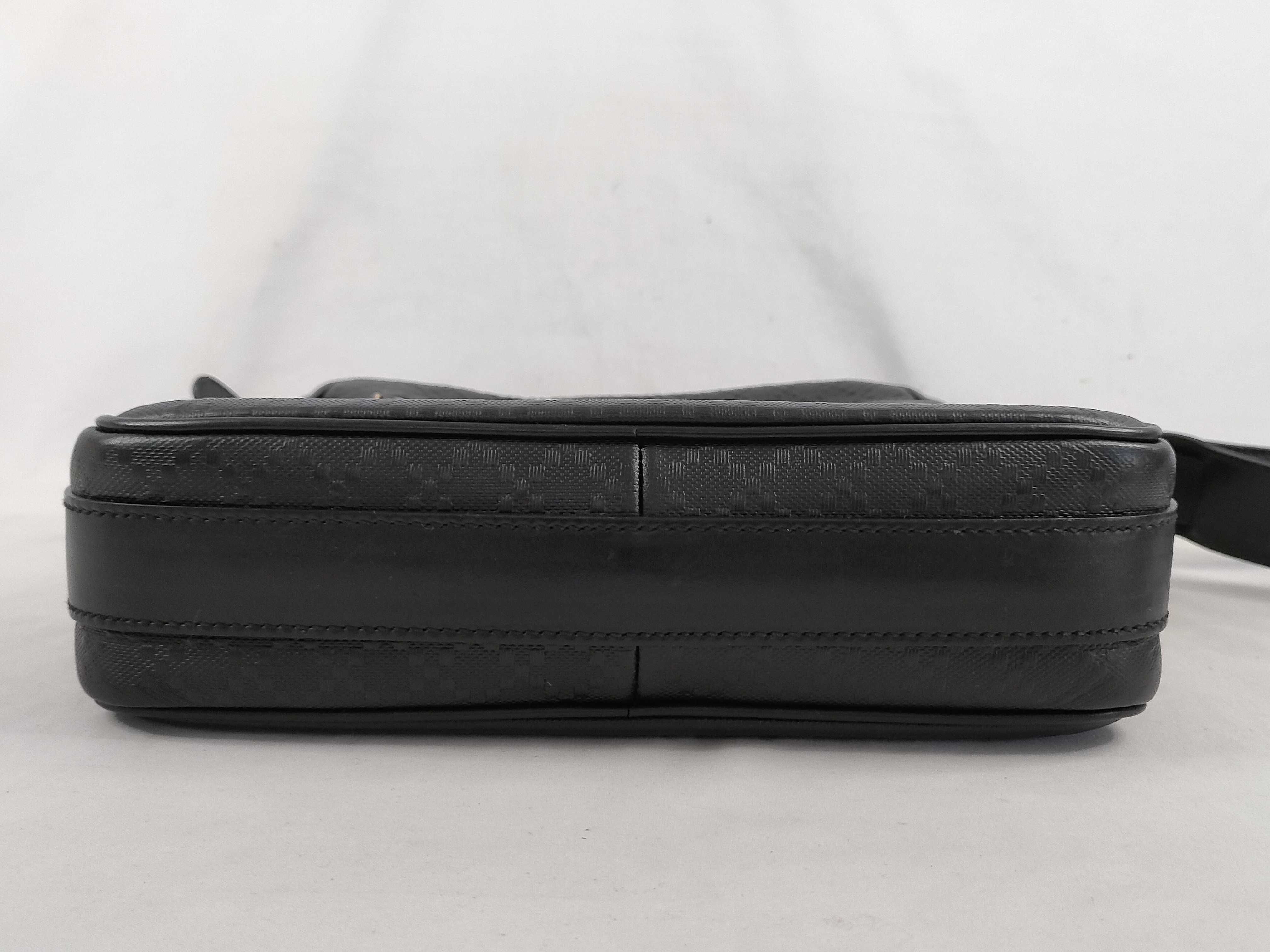 Diamante Leather Shoulder Bag, Black, Serial Number — view 7