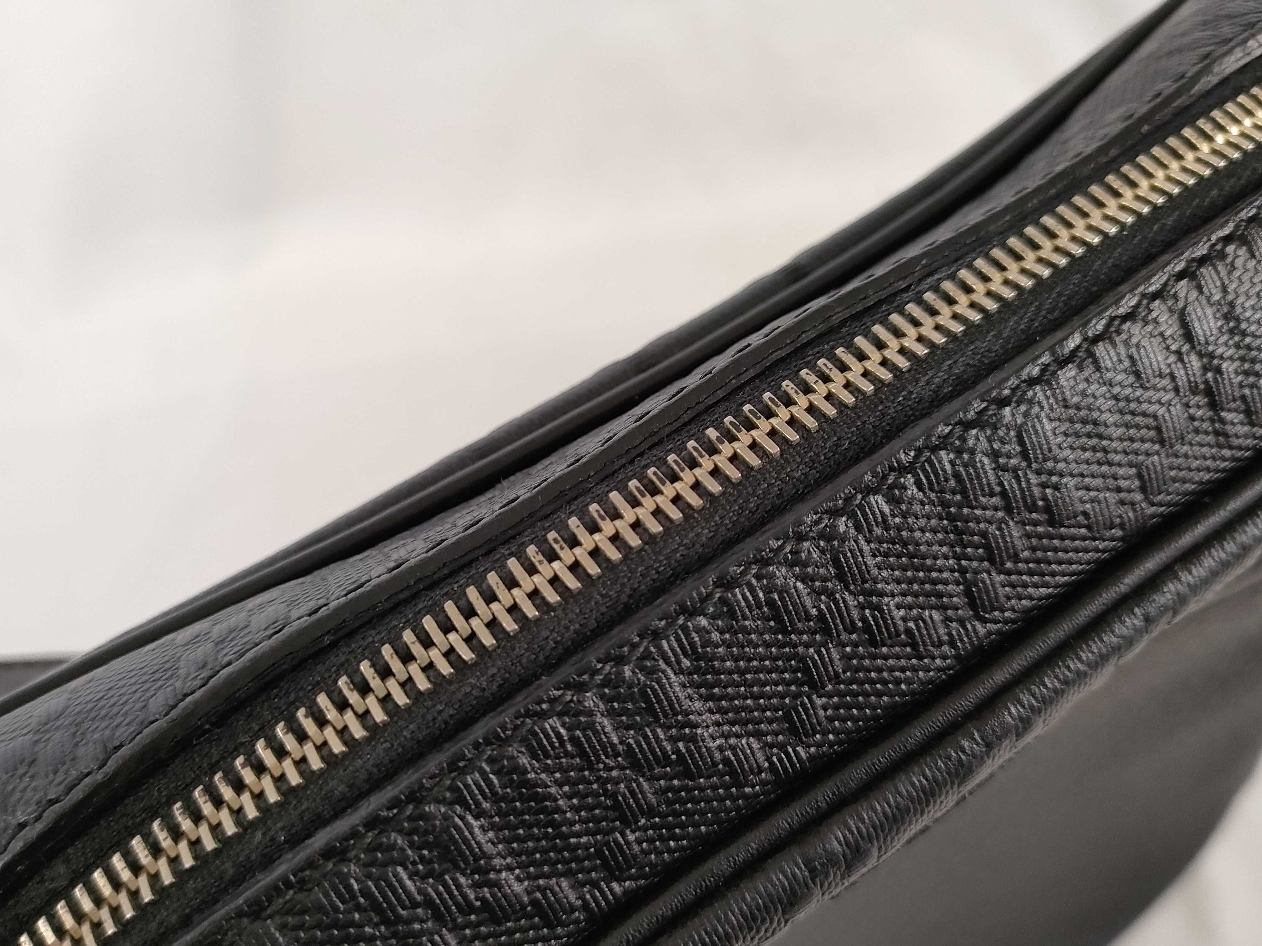 Diamante Leather Shoulder Bag, Black, Serial Number — view 8