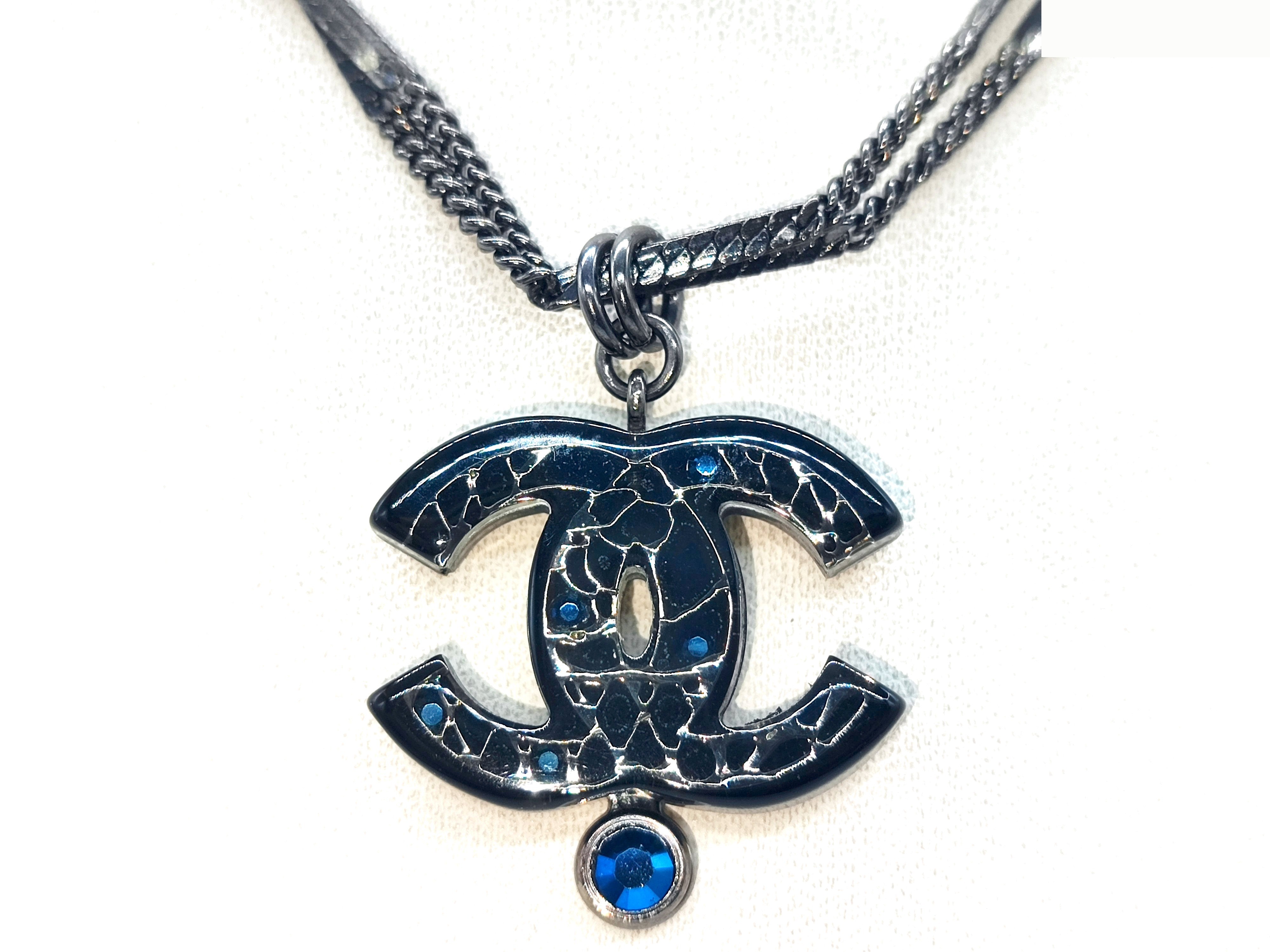 Coco Mark Rhinestone Necklace 06A, Chain approx. 62cm — view 3