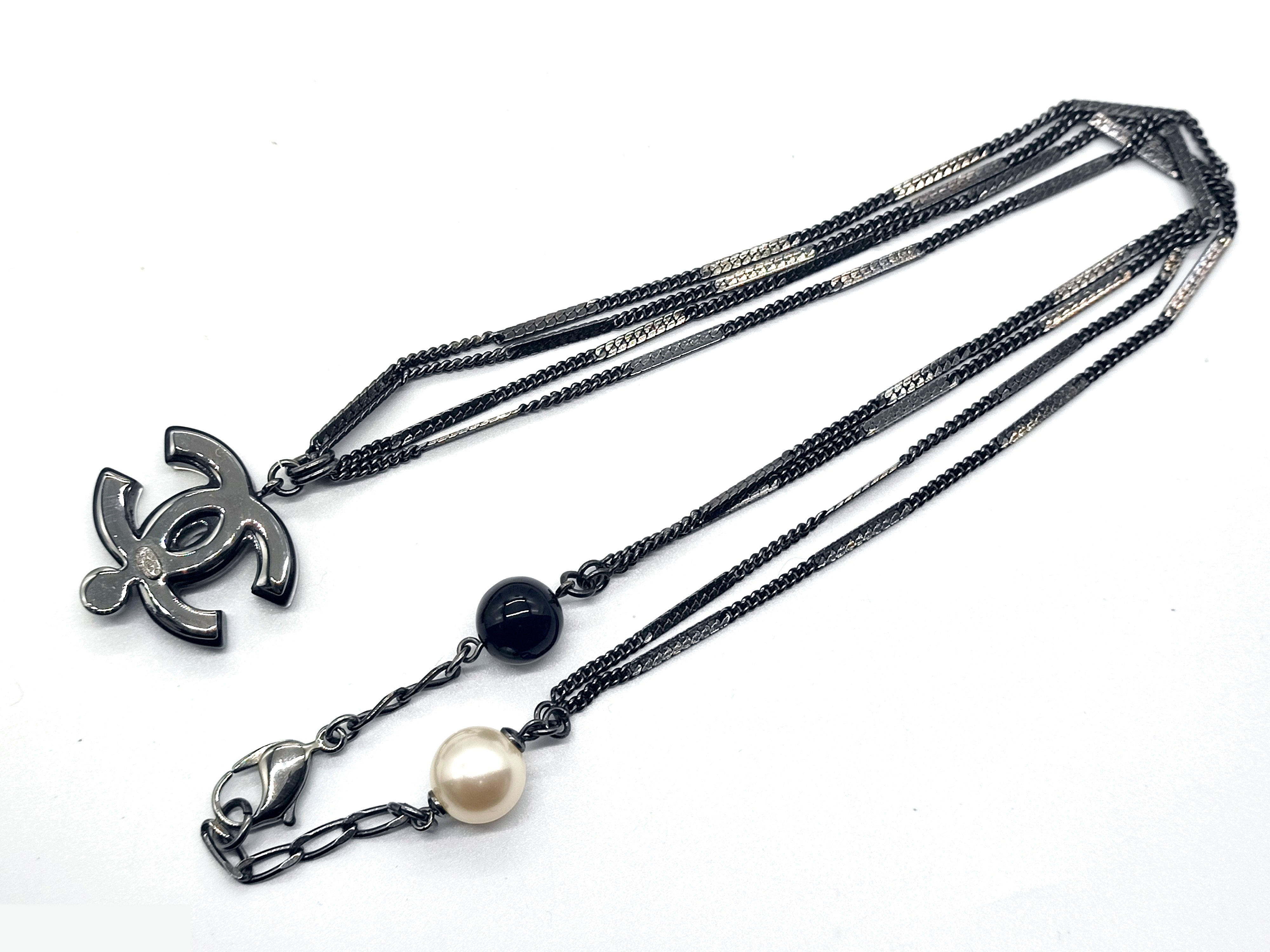 Coco Mark Rhinestone Necklace 06A, Chain approx. 62cm — view 8
