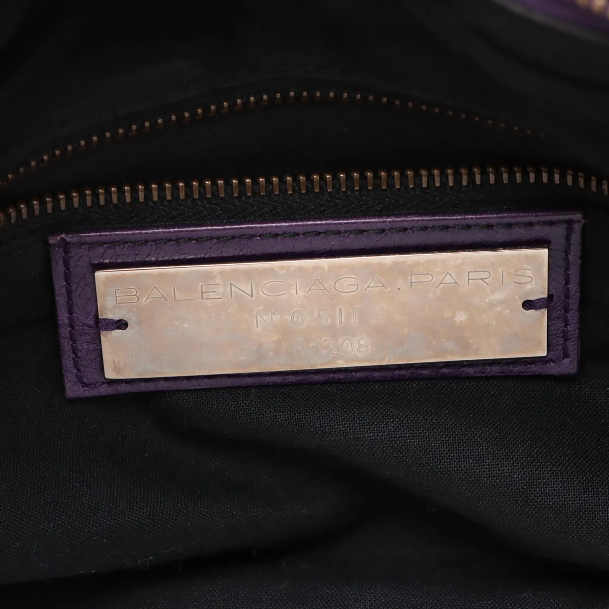 The First Leather 2WAY Handbag Purple 103208 with Mirror — view 11