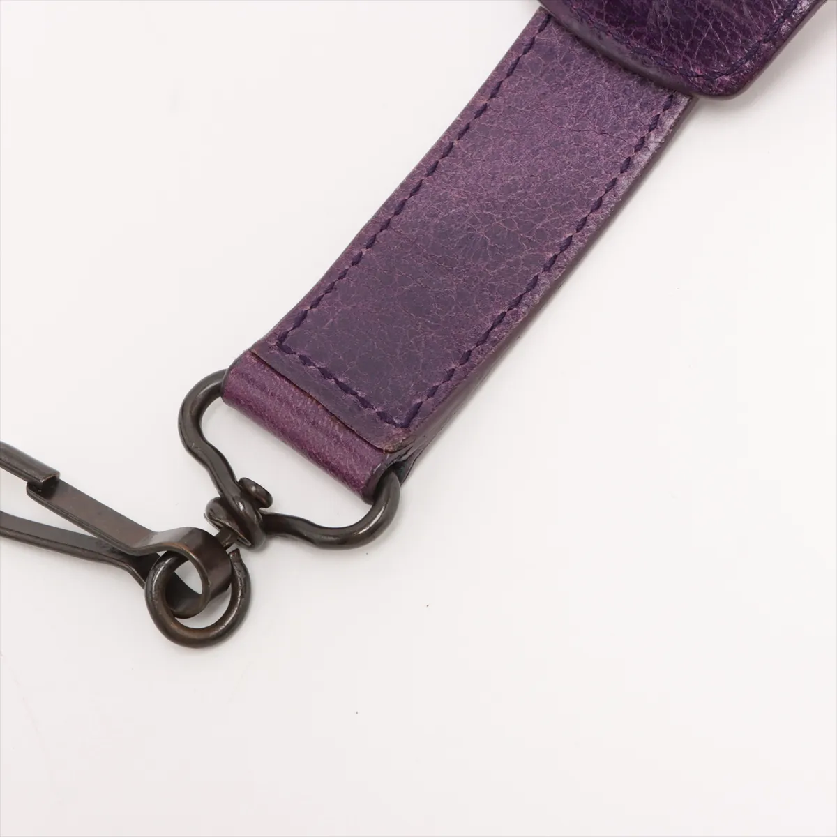 The First Leather 2WAY Handbag Purple 103208 with Mirror — view 15