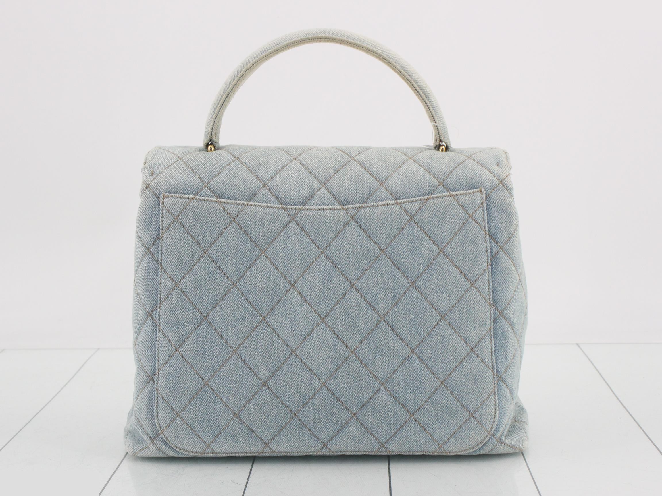 denim Kelly handbag — view 2