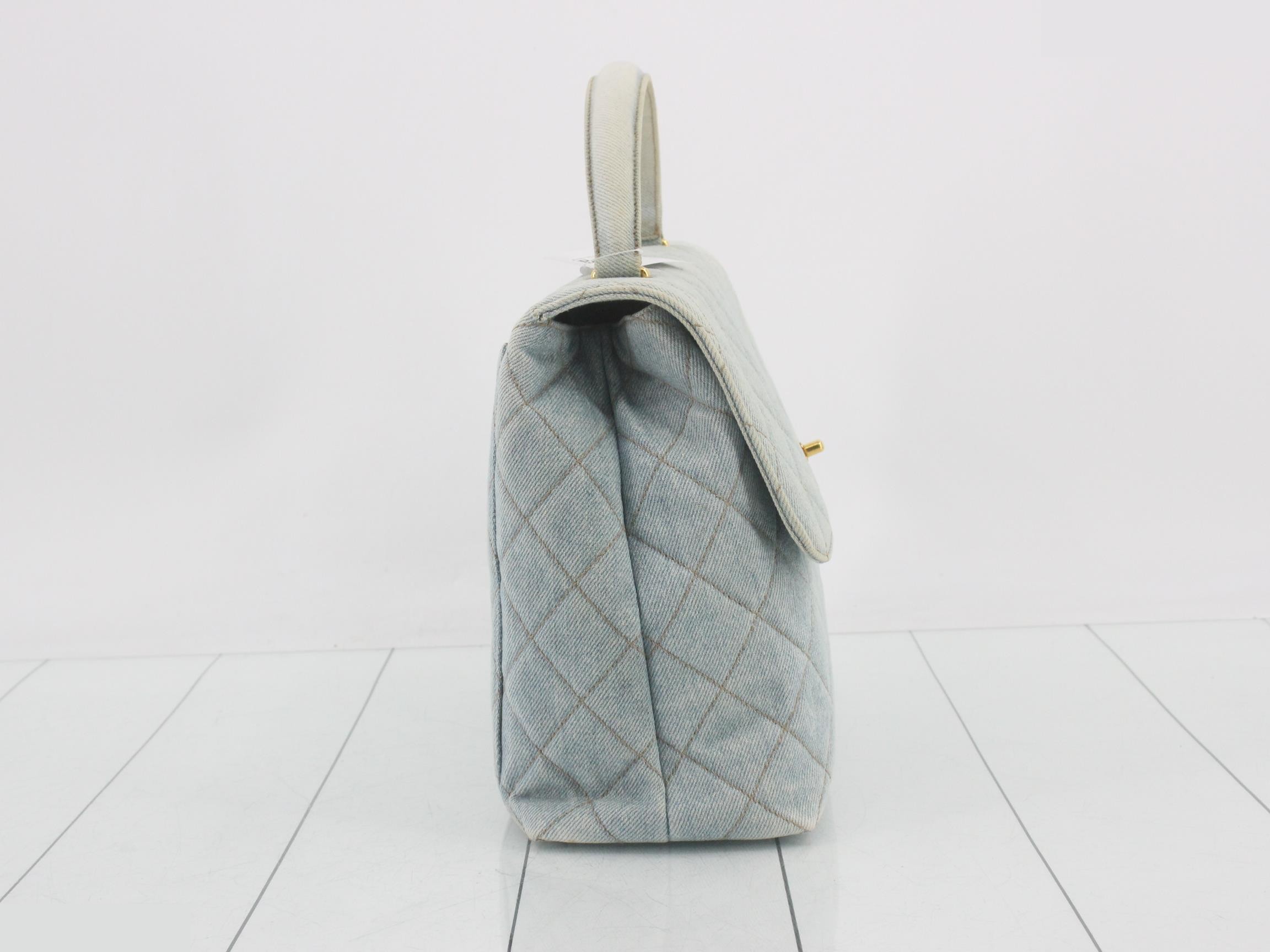 denim Kelly handbag — view 4