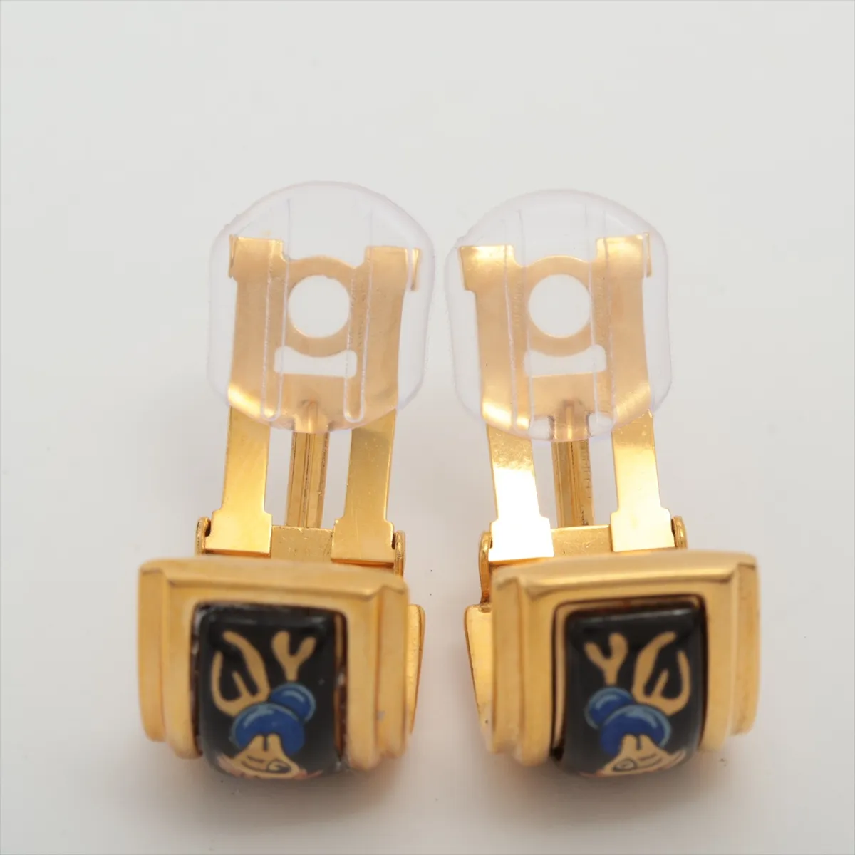 enamel earrings (for both ears) GP Gold — view 4
