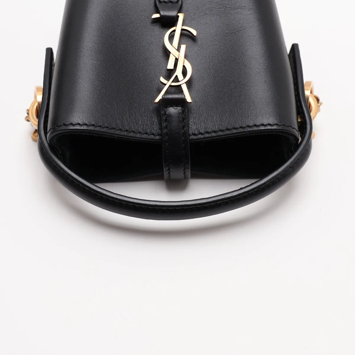 LE 37 Leather Chain Shoulder Bag, Black, 778253 — view 5