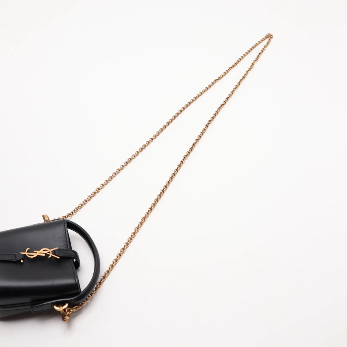 LE 37 Leather Chain Shoulder Bag, Black, 778253 — view 7