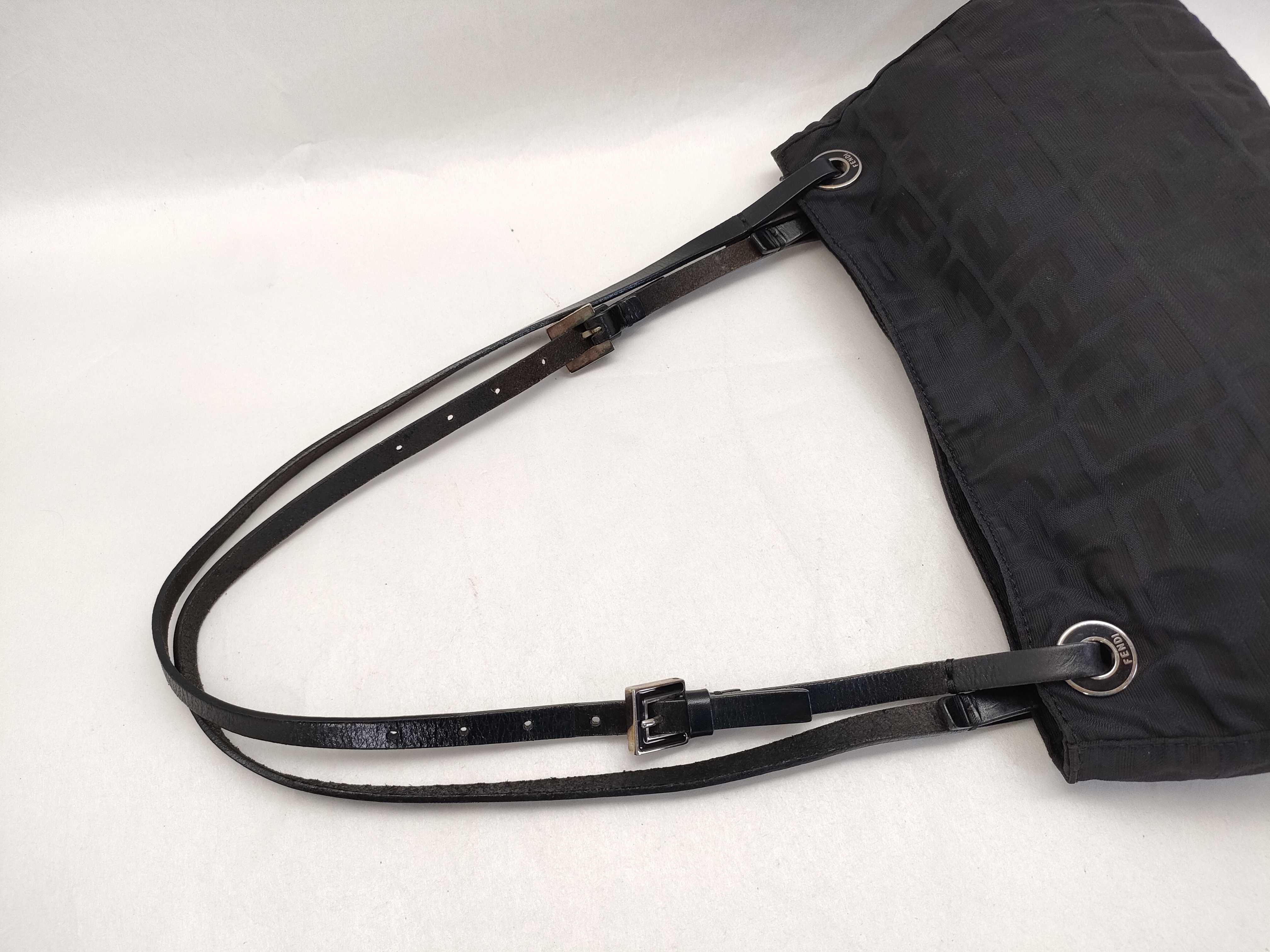 Zucca pattern Fendi Zucca pattern Circle Ring Black Shoulder Bag Handbag — view 3