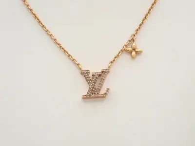 Collier LV Iconic Necklace with Rhinestones, Neck Circumference Approx. 49cm