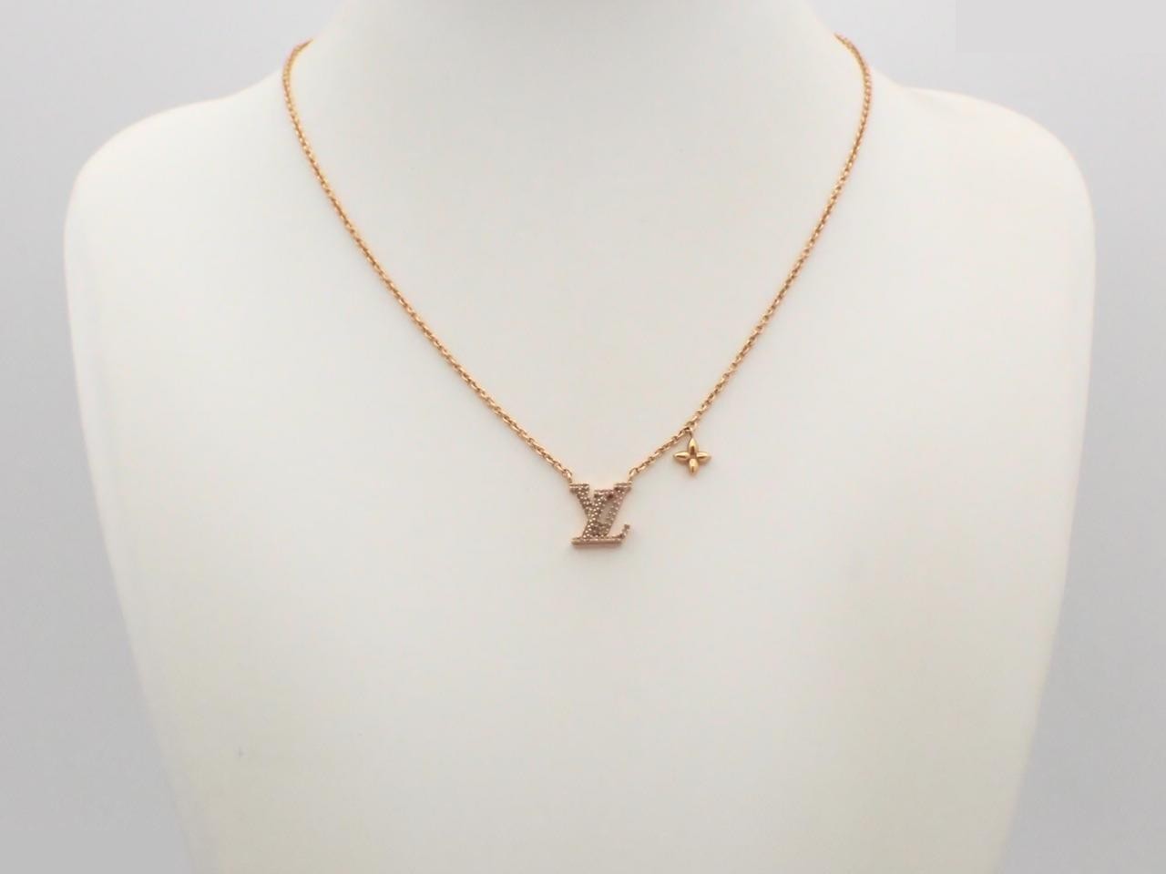 Collier LV Iconic Necklace with Rhinestones, Neck Circumference Approx. 49cm — view 3