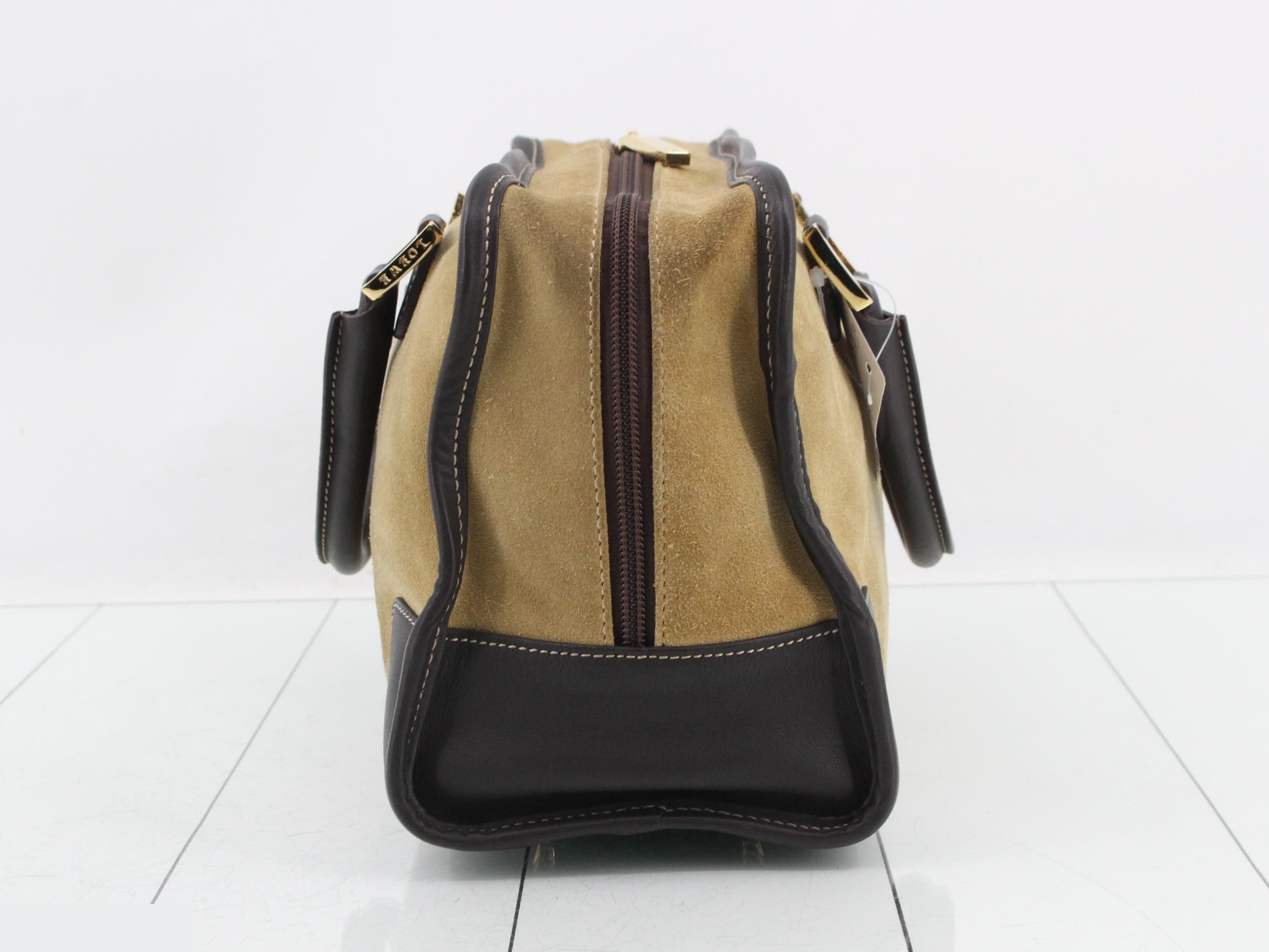 Amazona Anagram Suede Beige Handbag — view 3