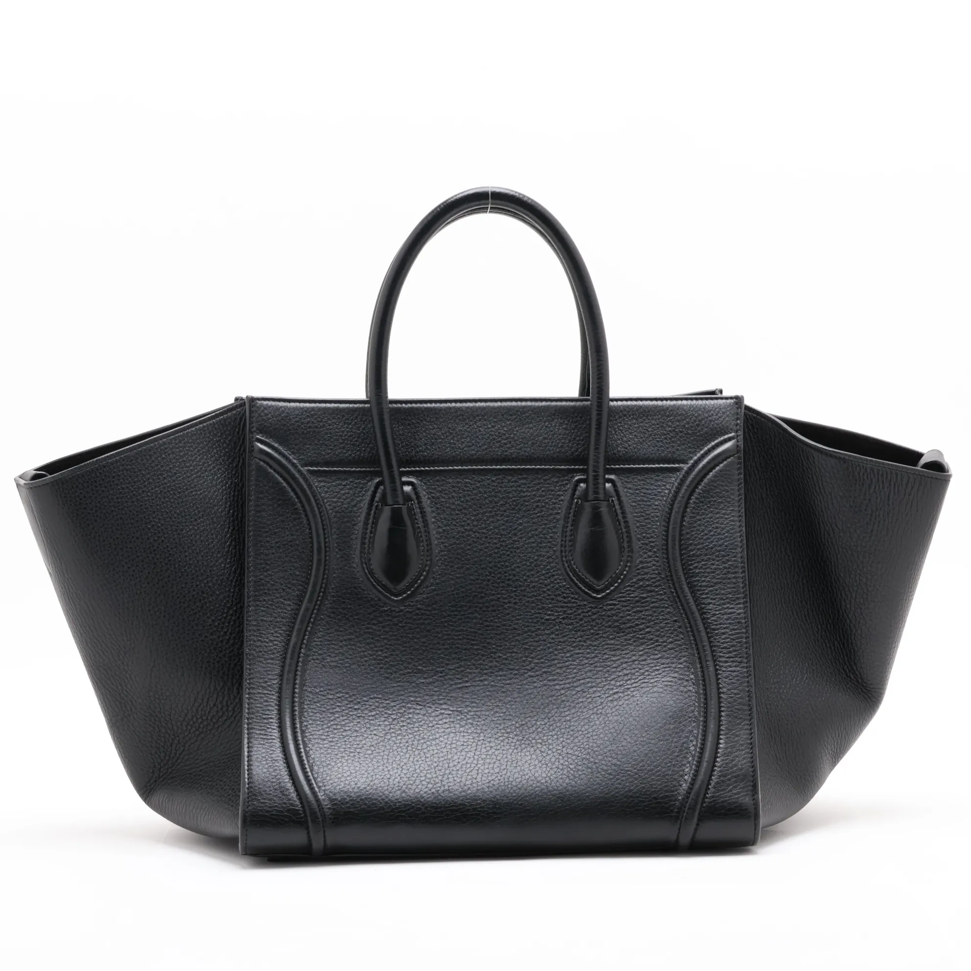 Luggage Phantom Leather Handbag, Black — view 2