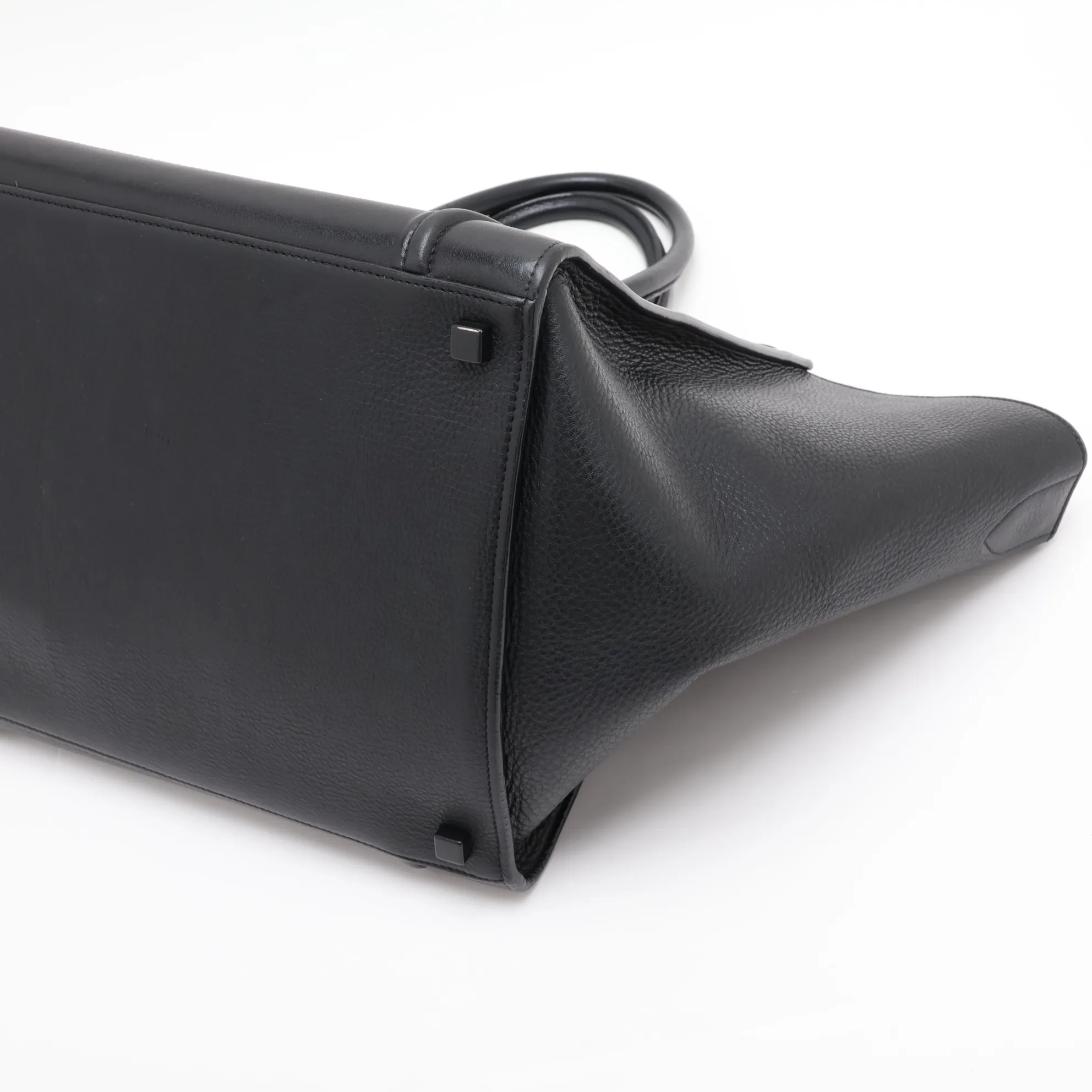 Luggage Phantom Leather Handbag, Black — view 3