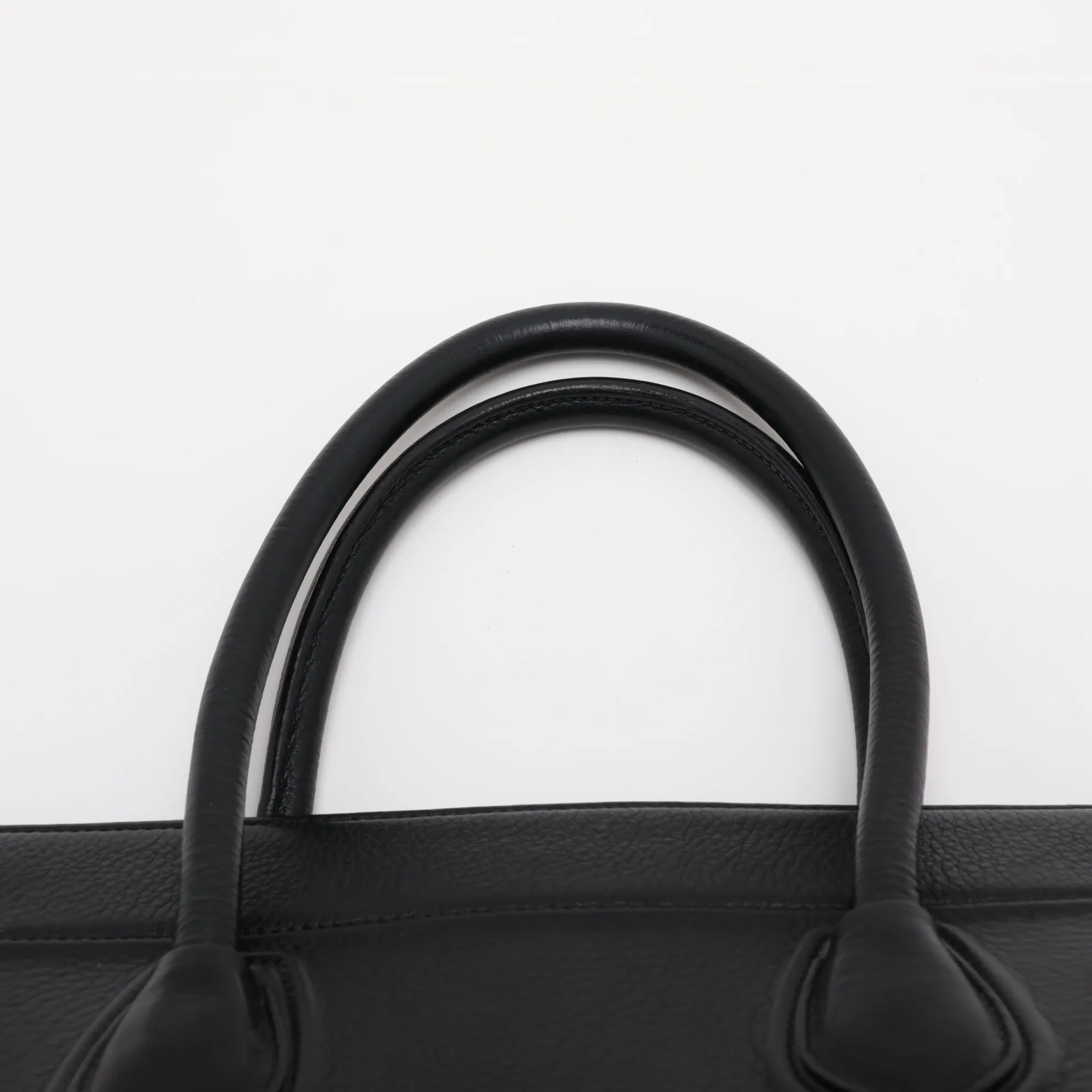 Luggage Phantom Leather Handbag, Black — view 6