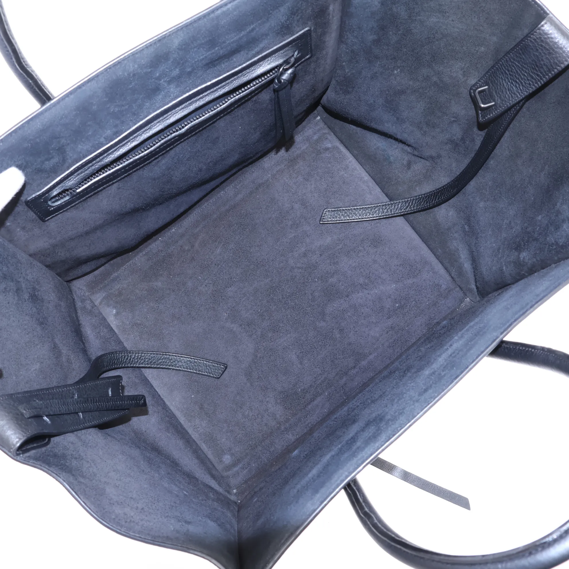 Luggage Phantom Leather Handbag, Black — view 7