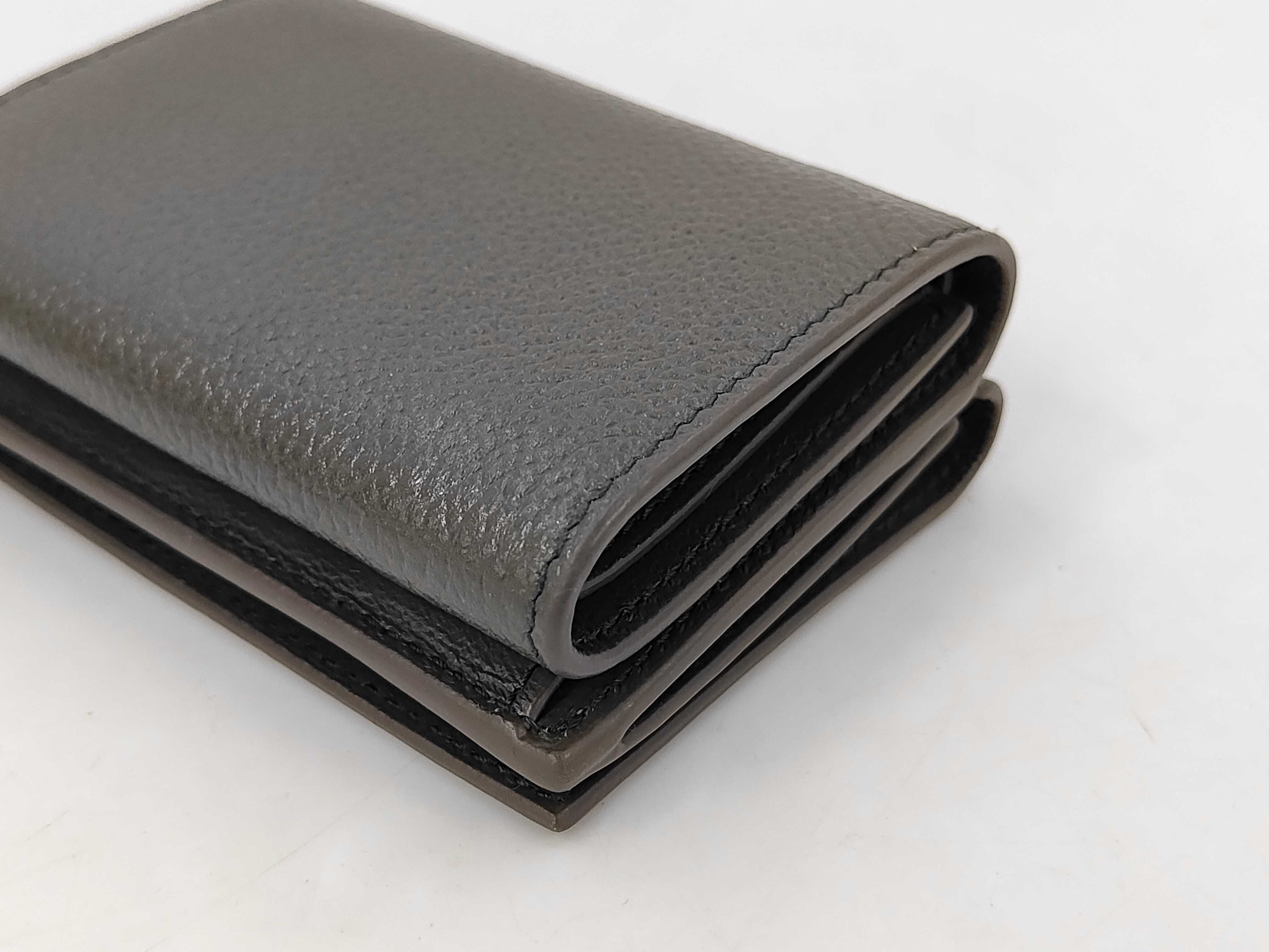 Paper Mini Leather Compact Wallet, Khaki, 527545 (Wallet) — view 3