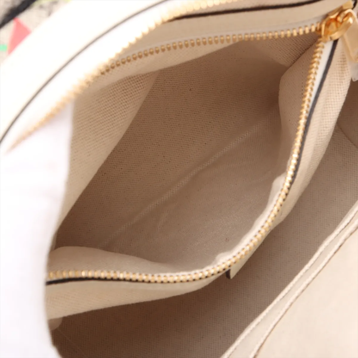 GG Flora Ophidia PVC x Leather Backpack/Rucksack White 547965 — view 8