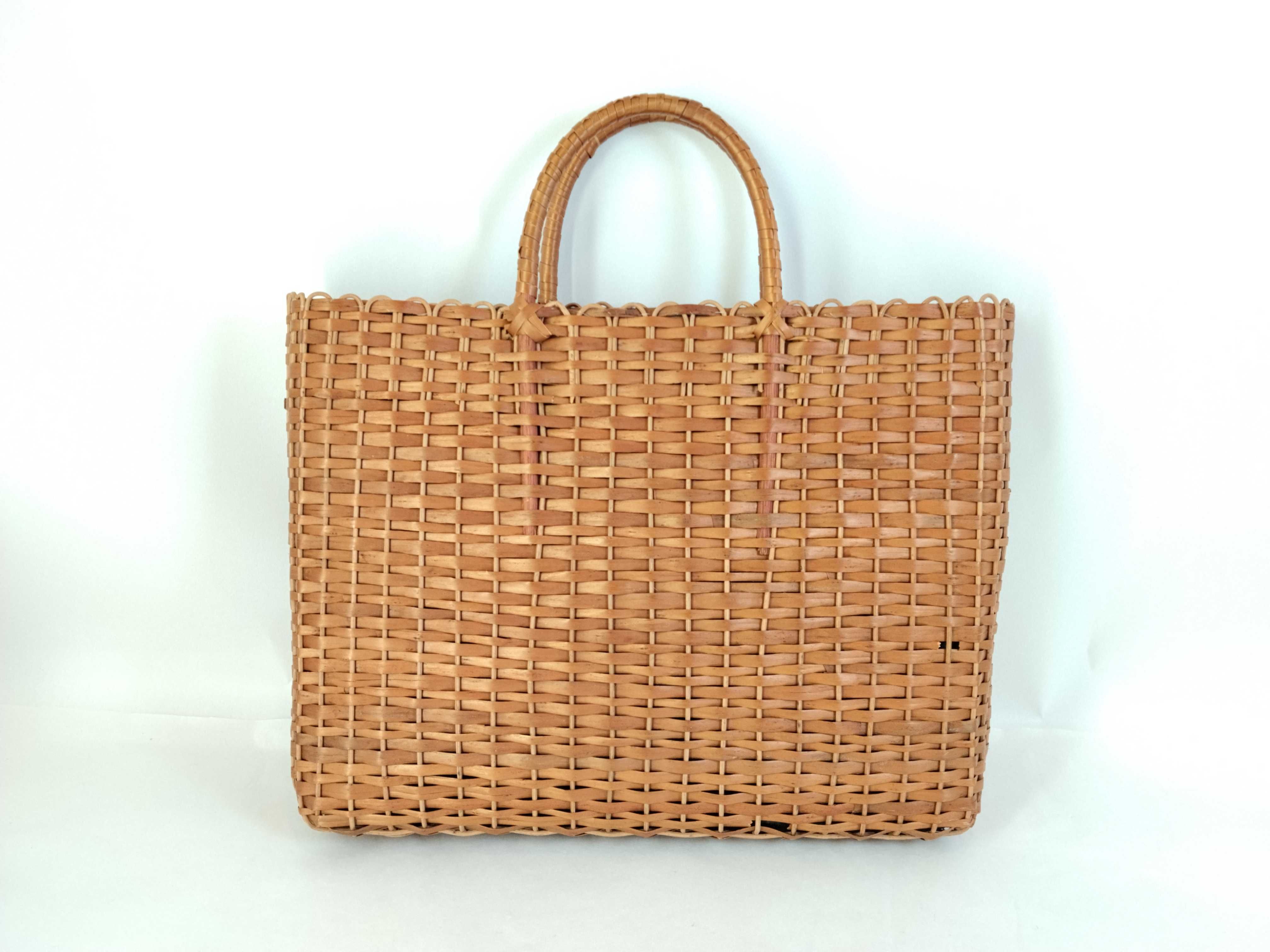 Zucca pattern basket bag, raffia bag.