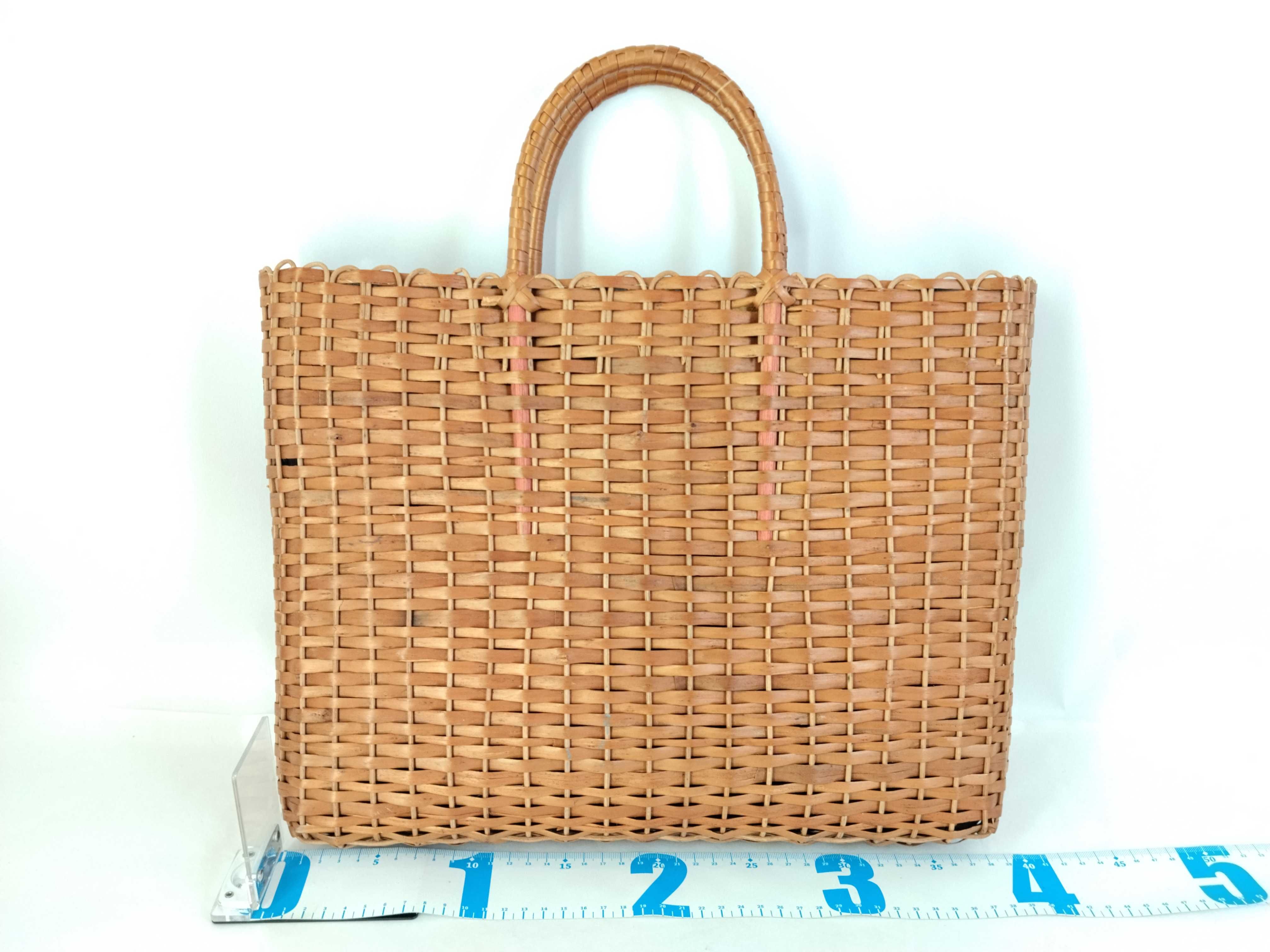 Zucca pattern basket bag, raffia bag. — view 2