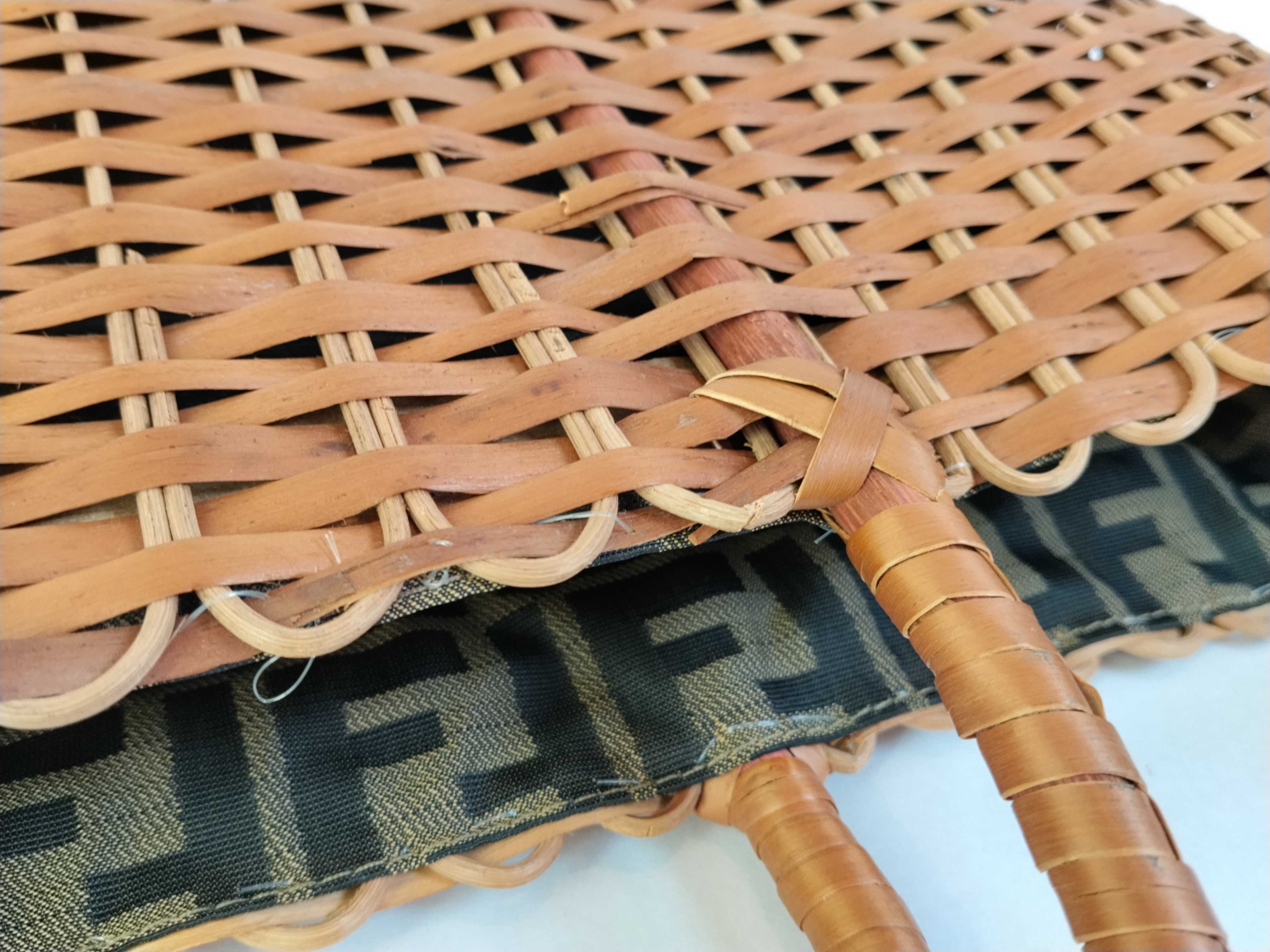 Zucca pattern basket bag, raffia bag. — view 5